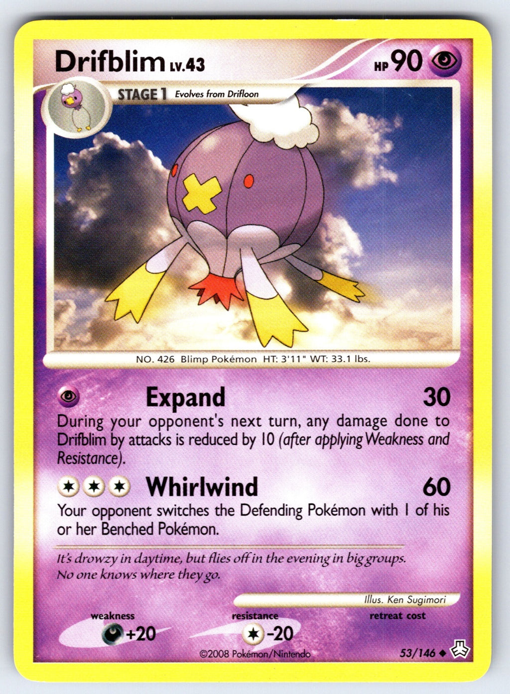 Drifblim Uncommon Legends Awakened 53/146 LP 2008