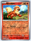 Growlithe Reverse Holo Common SV: Scarlet & Violet 151 058/165 NM 2023