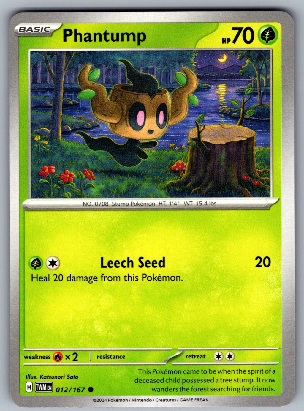 Phantump Common SV06: Twilight Masquerade 012/167 NM 2024