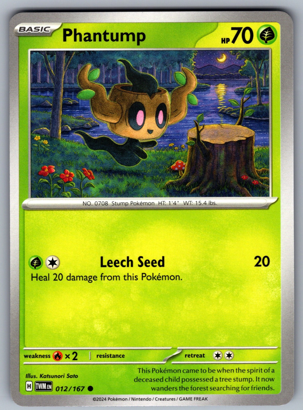 Phantump Common SV06: Twilight Masquerade 012/167 NM 2024