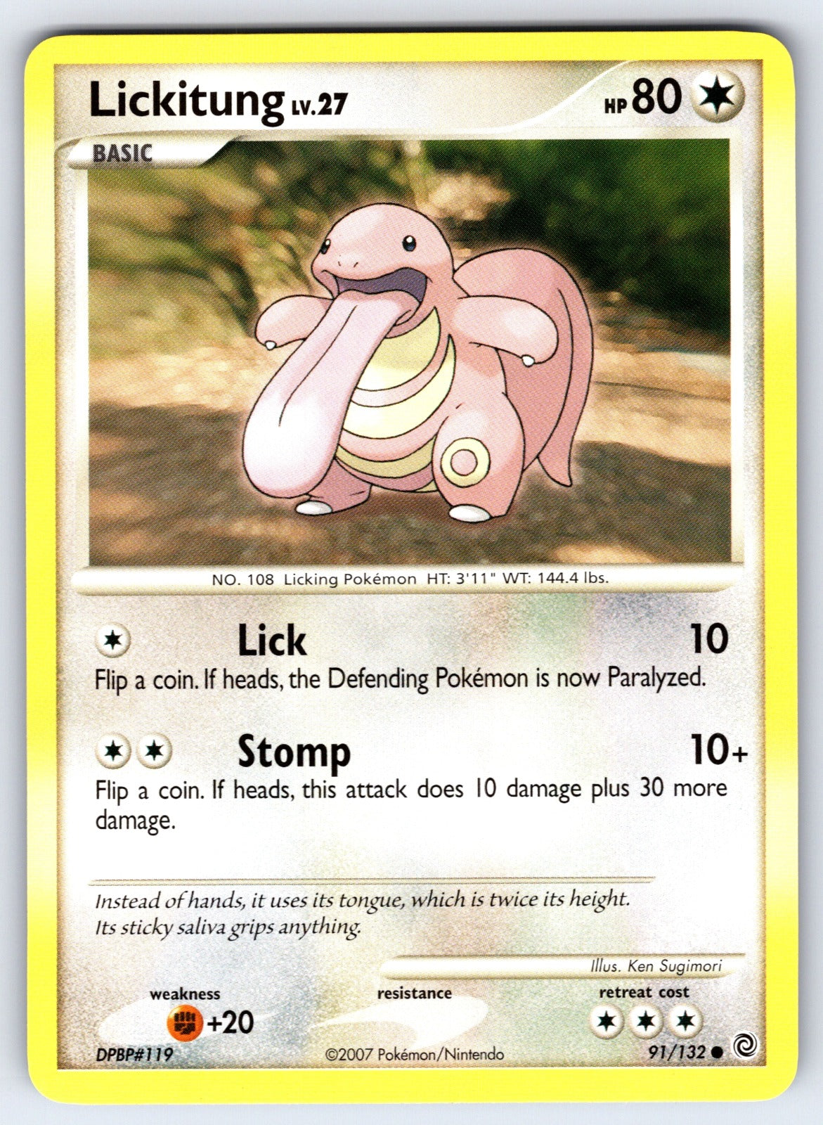 Lickitung Common Secret Wonders 91/132 LP 2007