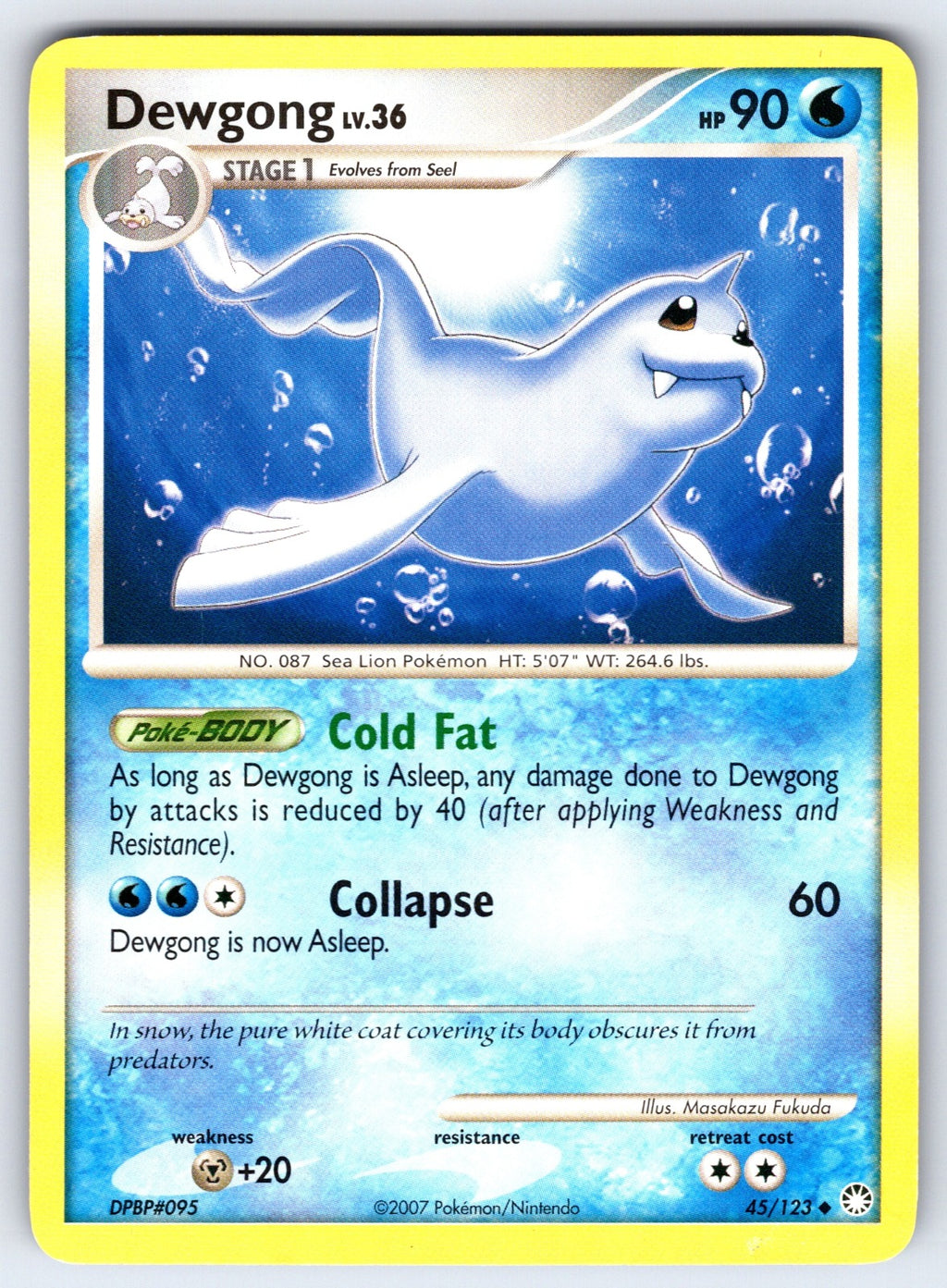 Dewgong Uncommon Mysterious Treasures 45/123 LP 2007