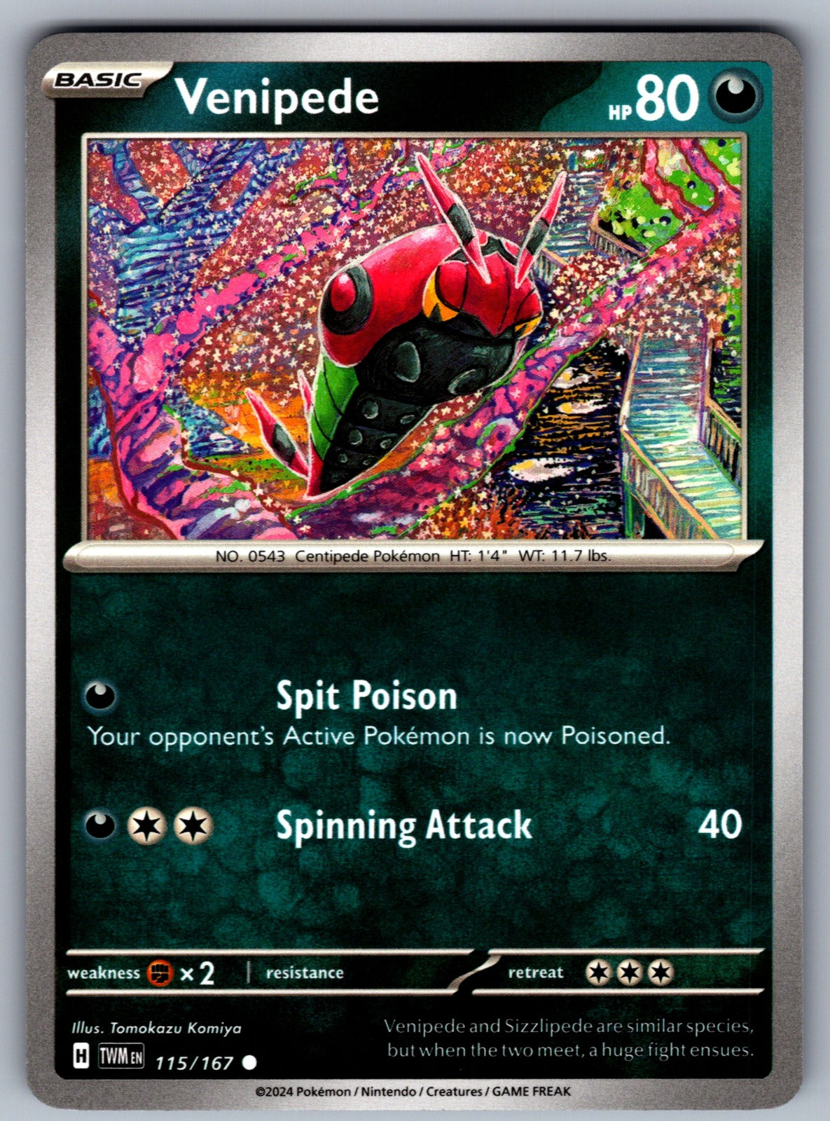 Venipede Common SV06: Twilight Masquerade 115/167 NM 2024