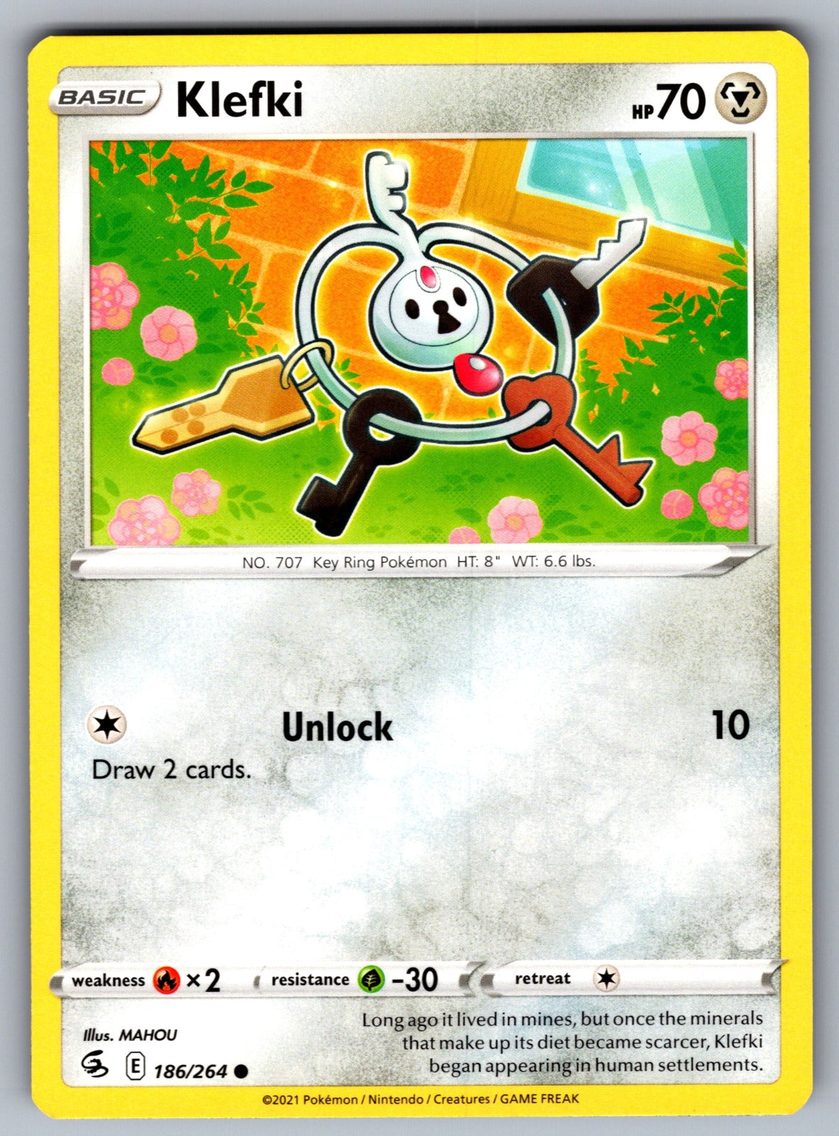 Klefki Common SWSH08: Fusion Strike 186/264 NM 2021