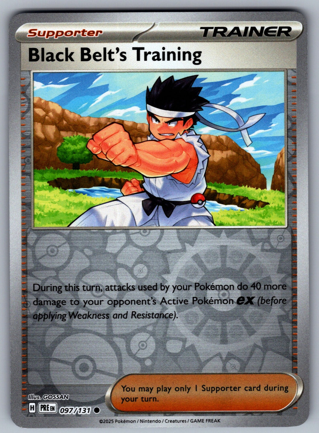 Black Belt's Training - Reverse Holo Common SV: Prismatic Evolutions 097/131 NM 2025