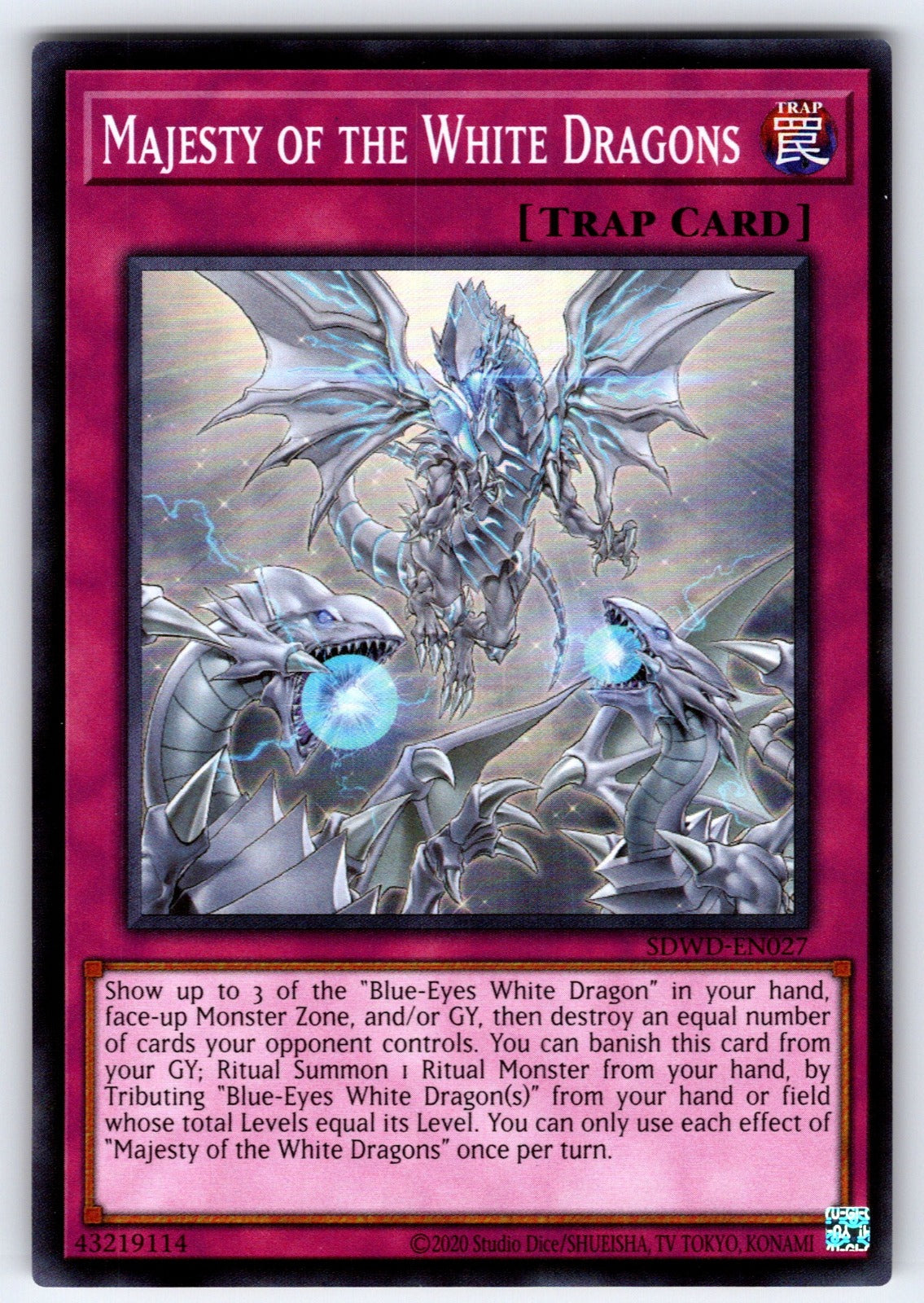 Majesty of the White Dragons Unlimited Super Rare Structure Deck: Blue-Eyes Whit