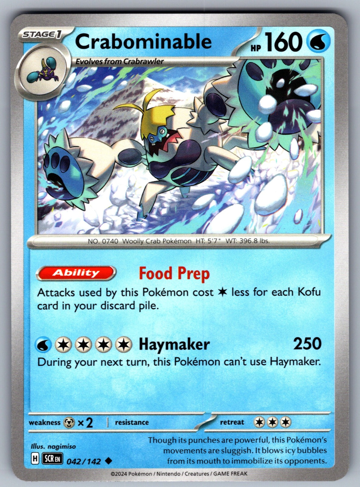 Crabominable Uncommon SV07: Stellar Crown 042/142 NM 2024
