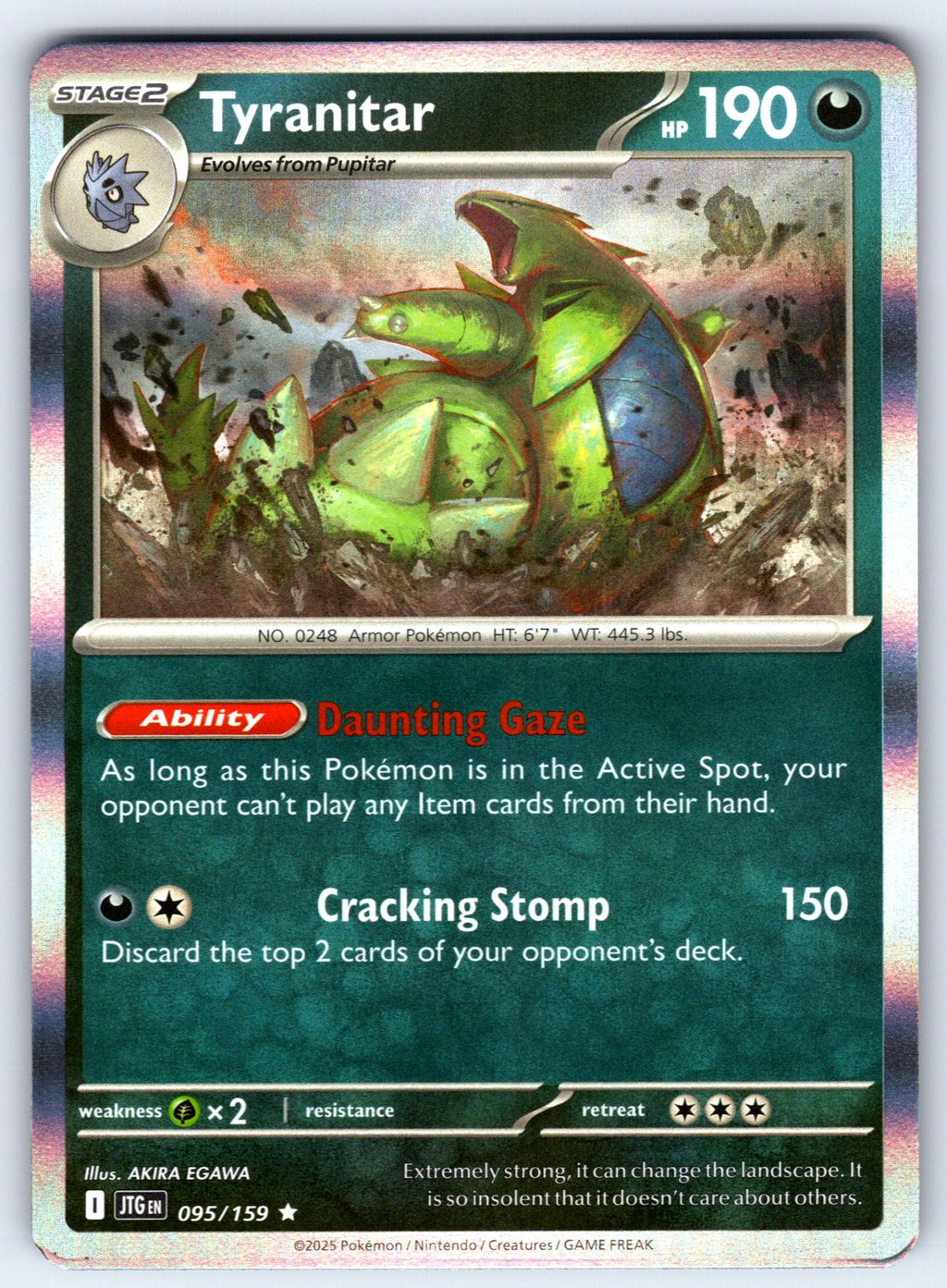 Tyranitar Holo Rare SV09: Journey Together 095/159 NM 2025
