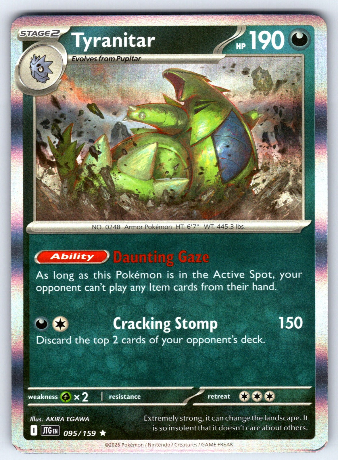 Tyranitar Holo Rare SV09: Journey Together 095/159 NM 2025