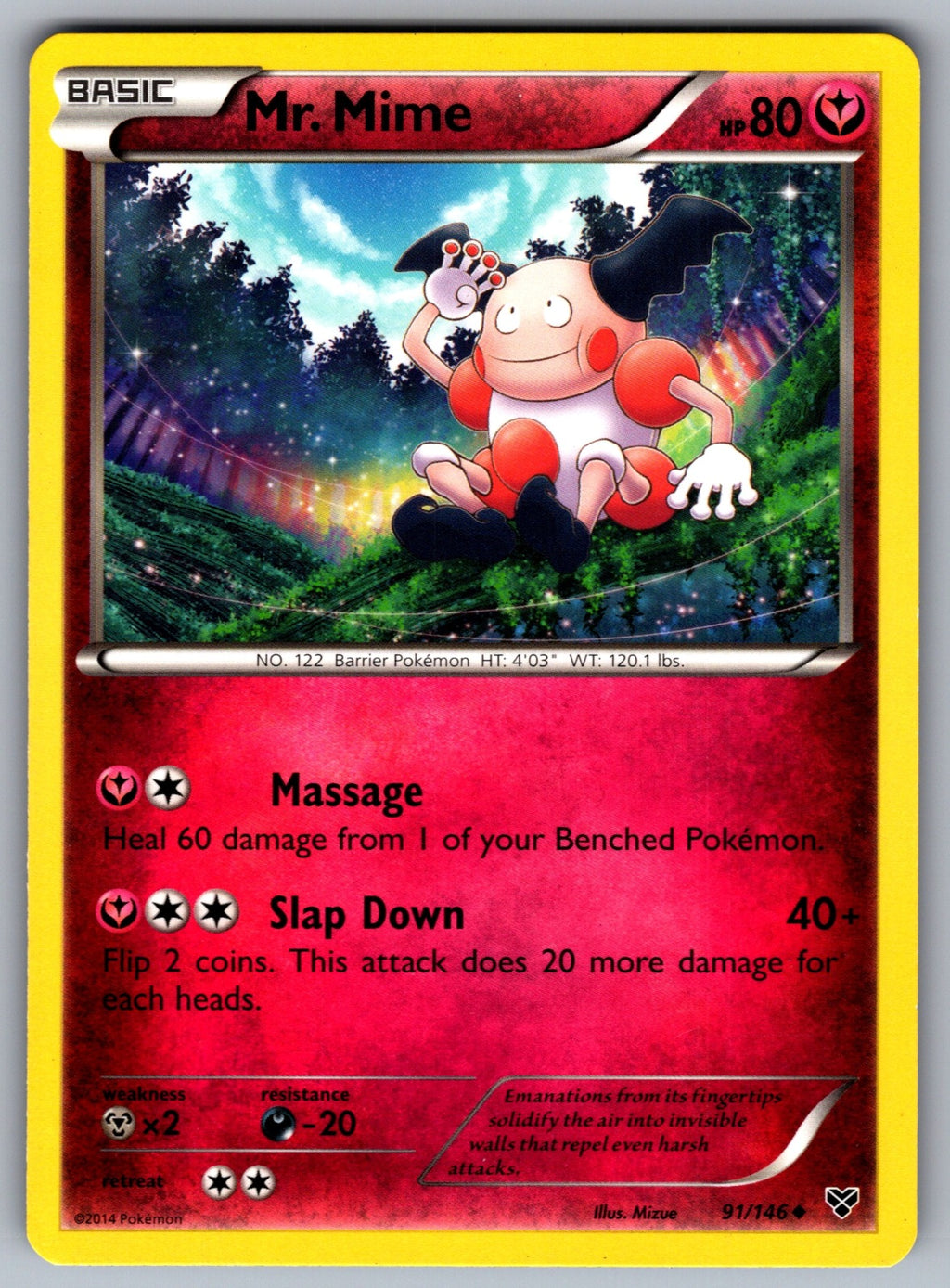 Mr. Mime Uncommon XY Base Set 91/146 LP 2014