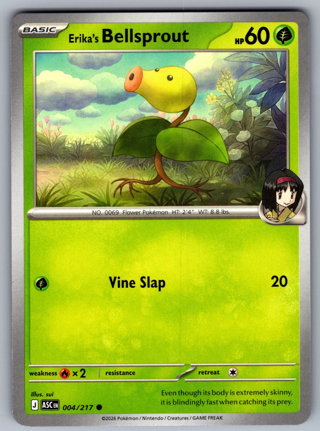 Erika's Bellsprout Common ME: Ascended Heroes 004/217 NM 2026