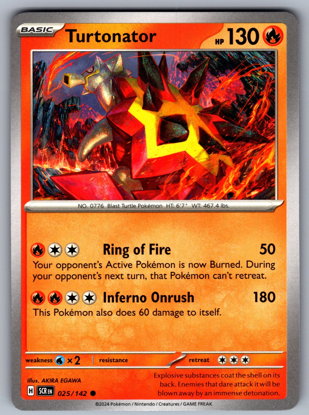 Turtonator Common SV07: Stellar Crown 025/142 NM 2024
