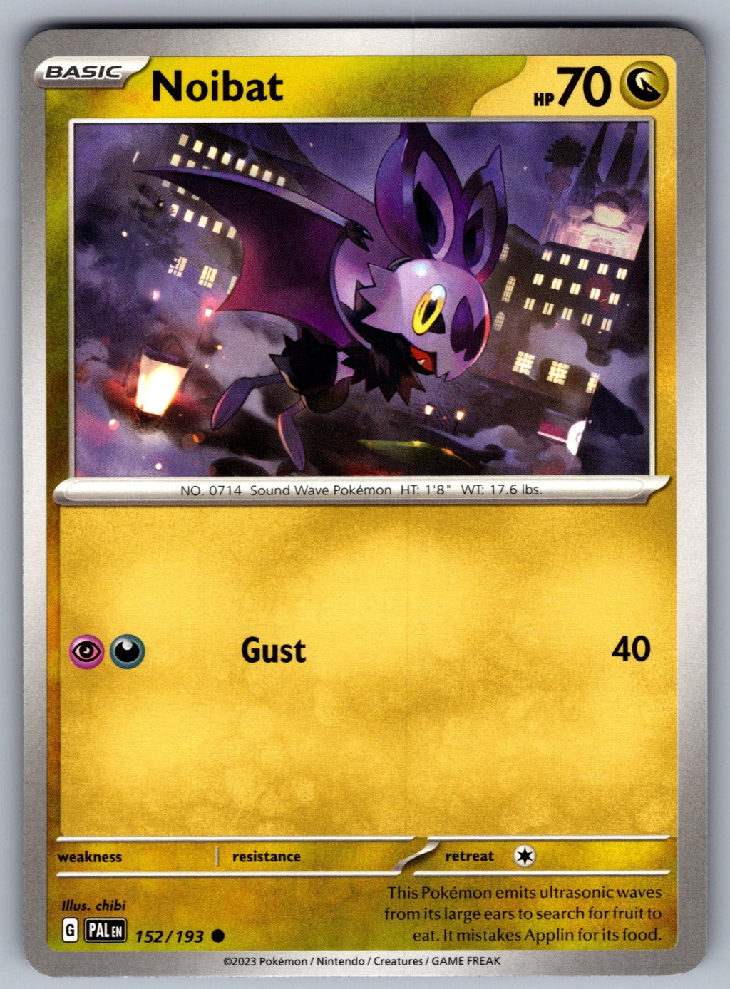 Noibat Common SV02: Paldea Evolved 152/193 NM 2023