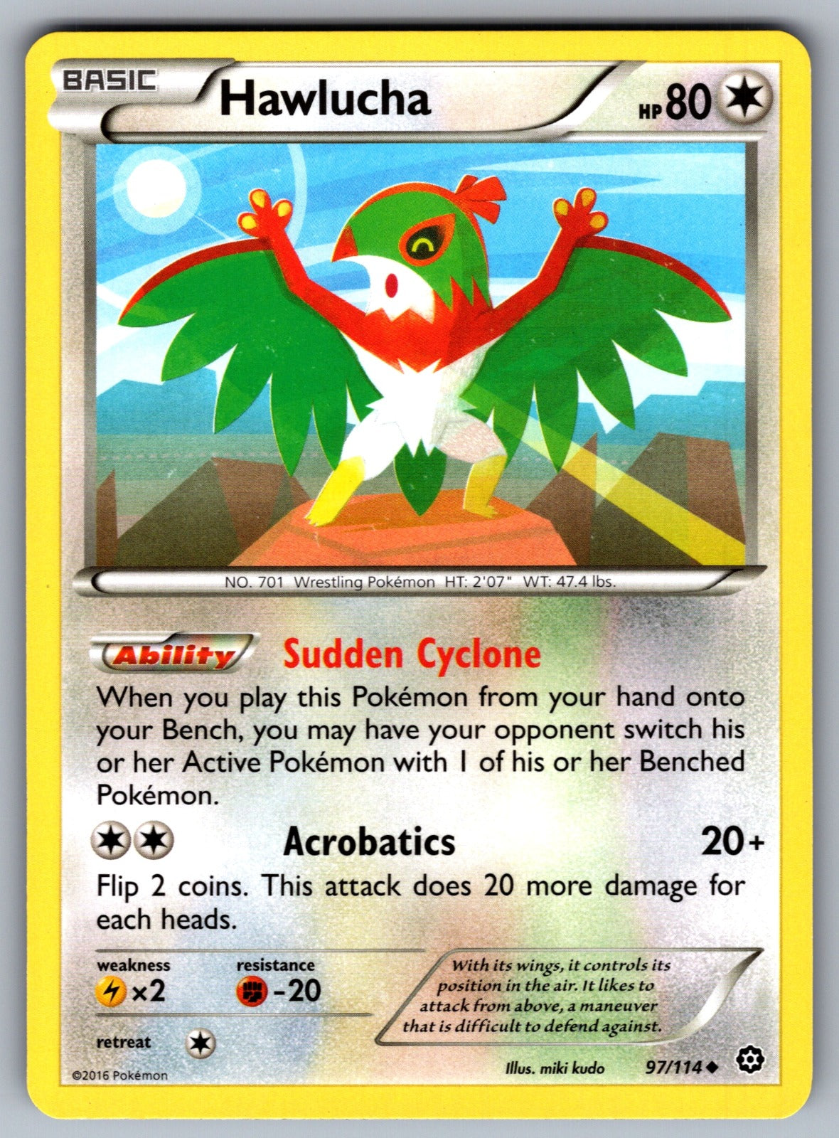 Hawlucha Uncommon XY - Steam Siege 97/114 LP 2016