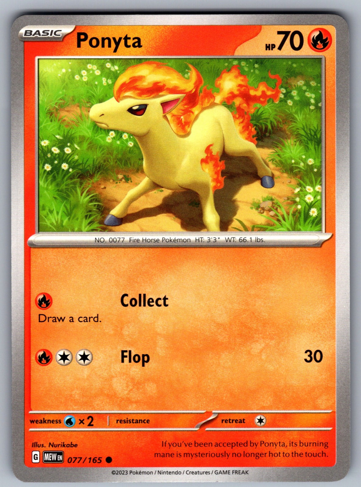 Ponyta Common SV: Scarlet & Violet 151 077/165 NM 2023