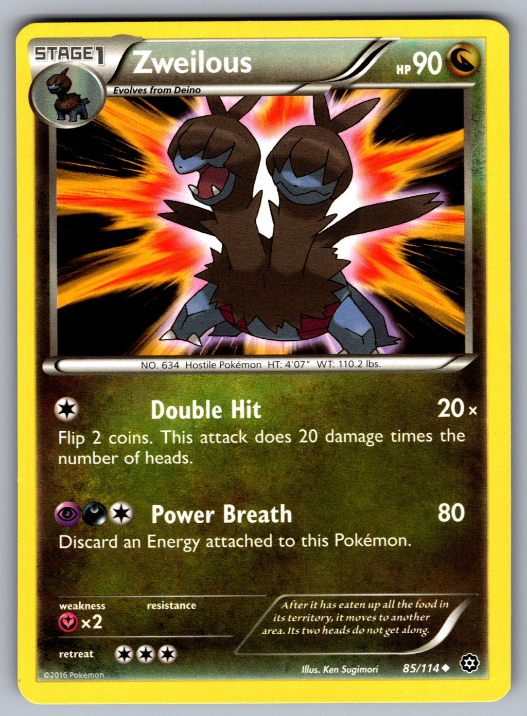 Zweilous Uncommon XY - Steam Siege 85/114 LP 2016