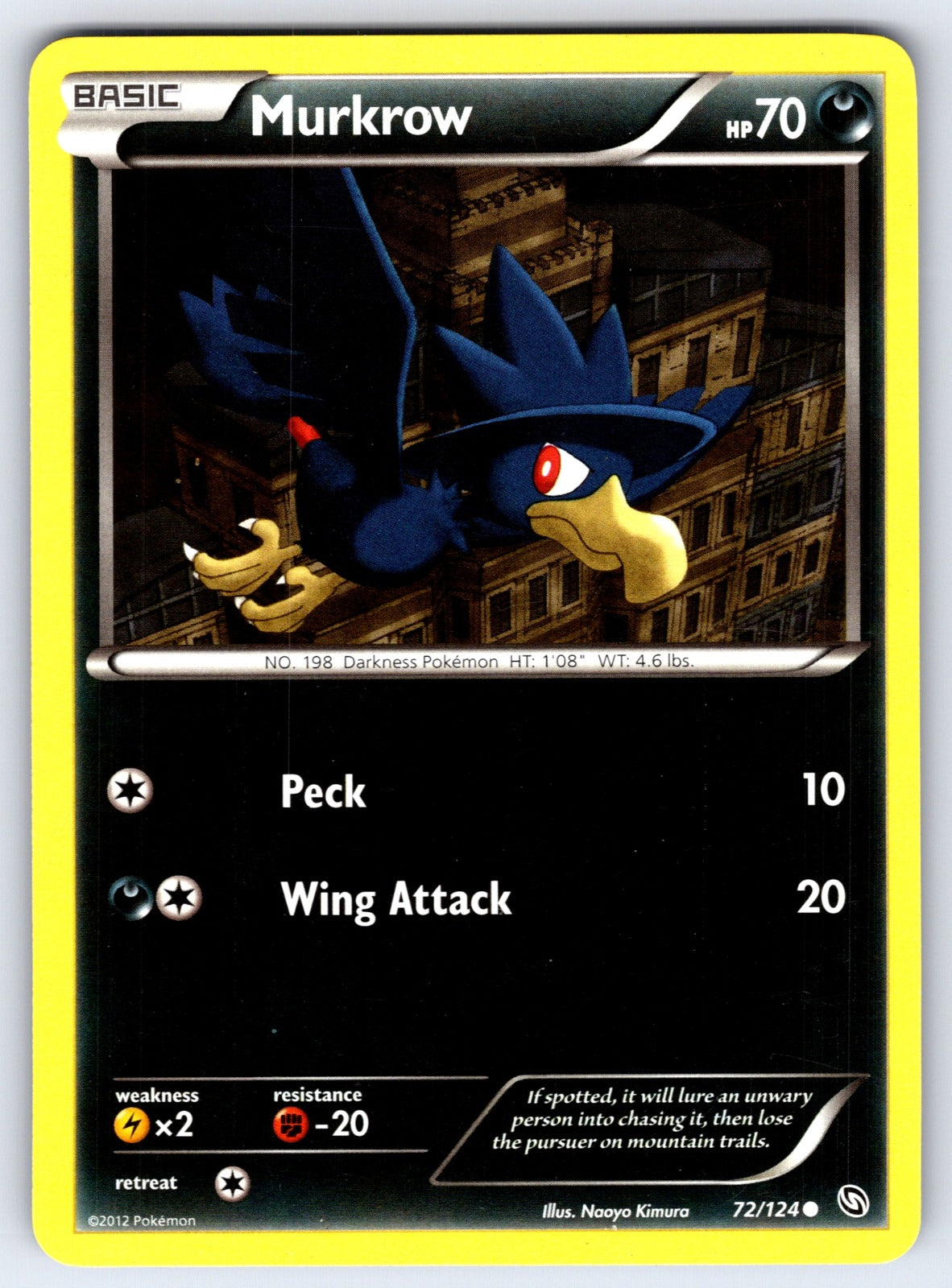 Murkrow Common Dragons Exalted 72/124 LP 2012