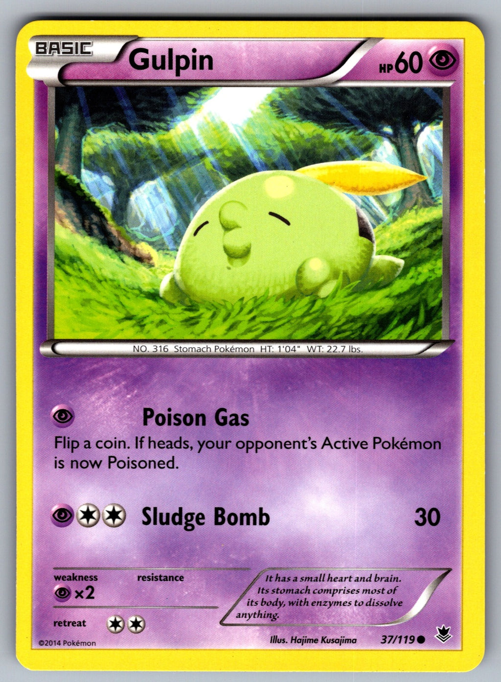 Gulpin Common XY - Phantom Forces 37/119 LP 2014