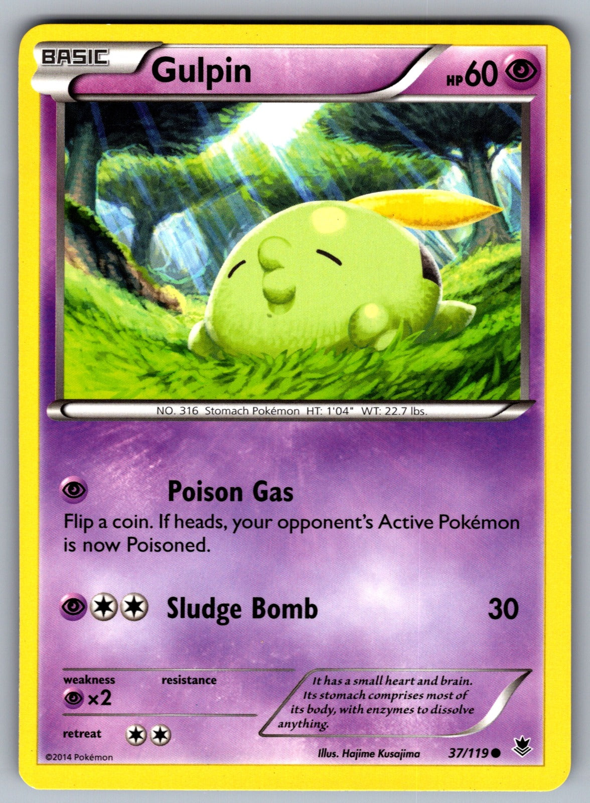 Gulpin Common XY - Phantom Forces 37/119 LP 2014