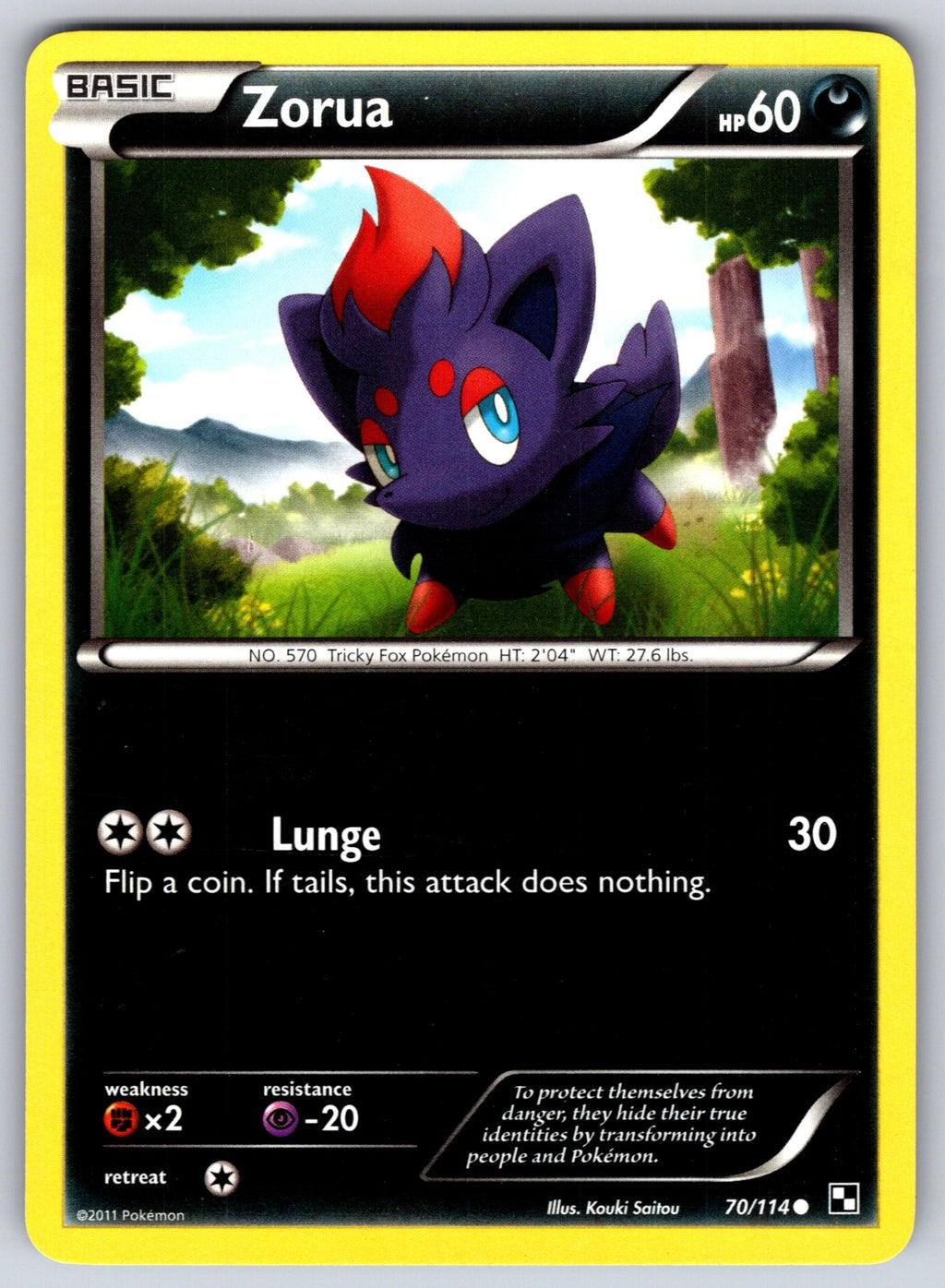Zorua Common Black and White 70/114 LP 2011