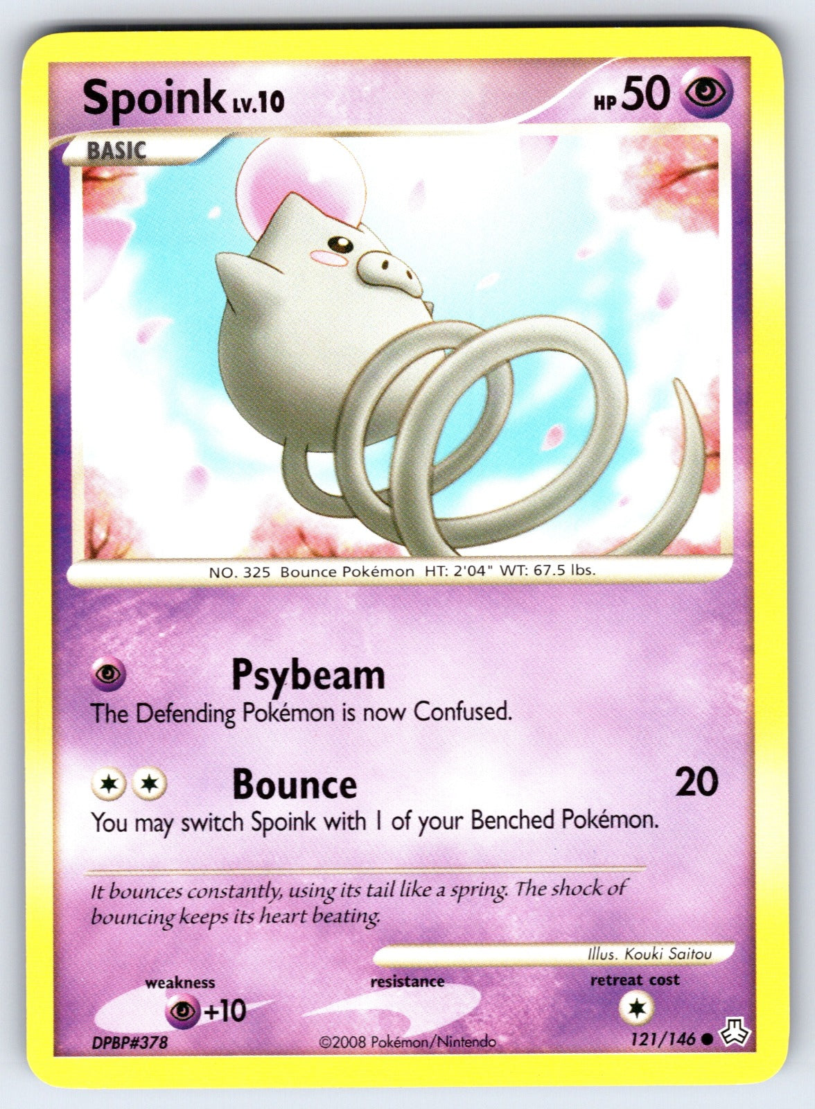 Spoink Common Legends Awakened 121/146 LP 2008