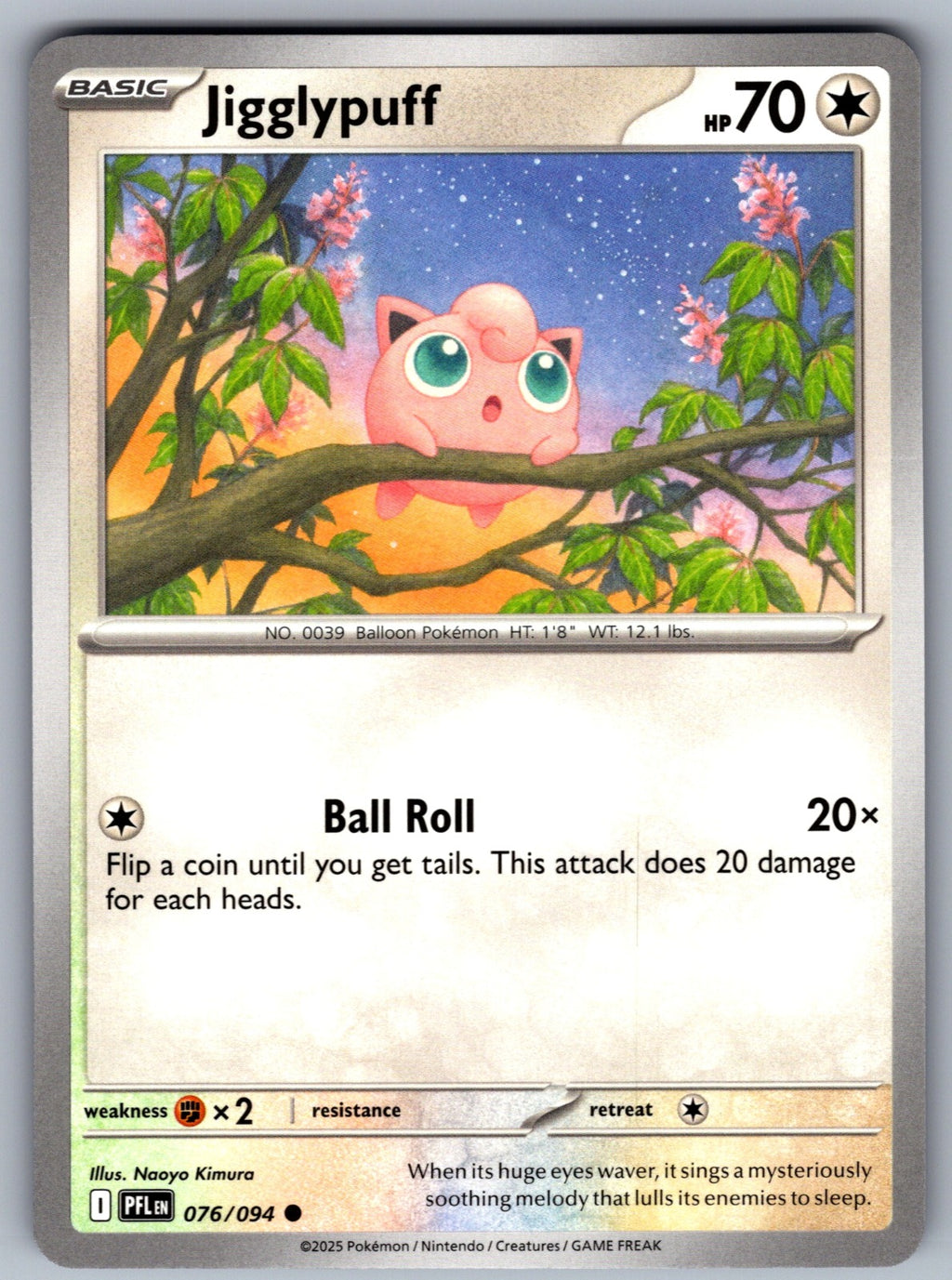 Jigglypuff Common ME02: Phantasmal Flames 076/094 NM 2025