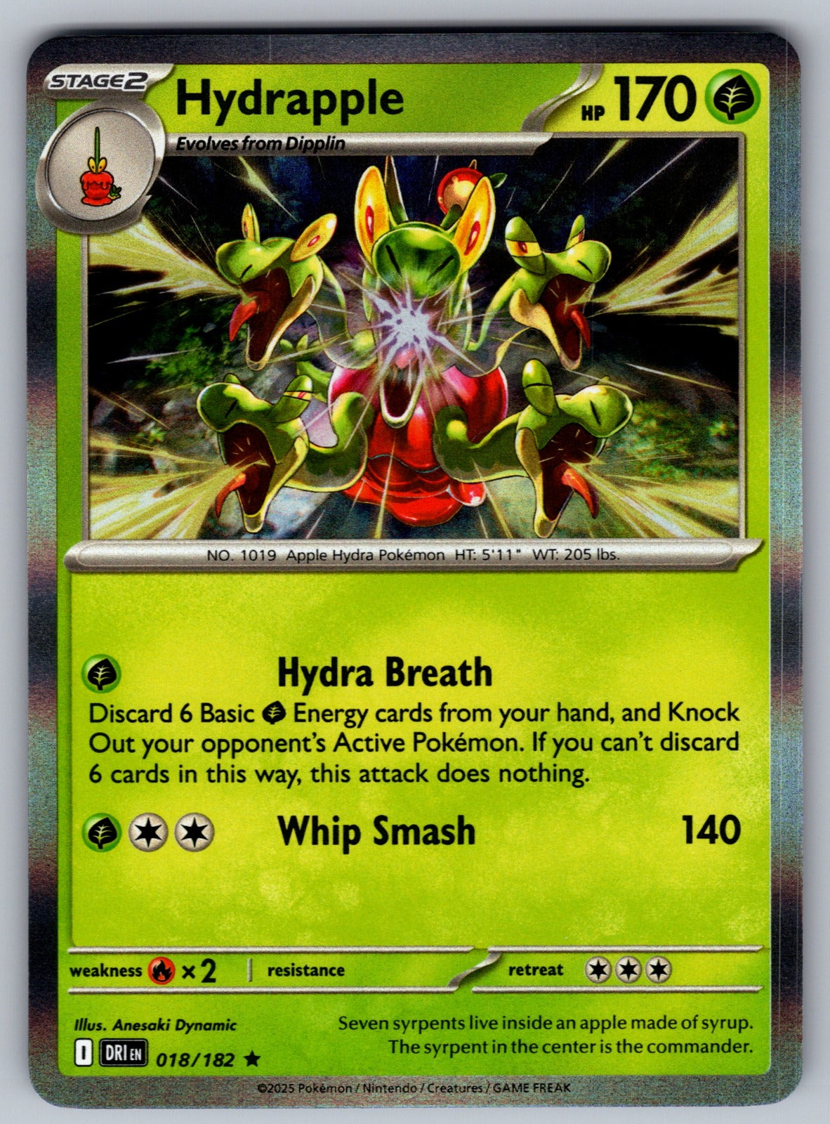 Hydrapple - Holo Rare SV10: Destined Rivals 018/182 NM 2025