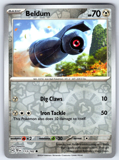 Beldum Reverse Holo Common SV05: Temporal Forces 113/162 NM 2024