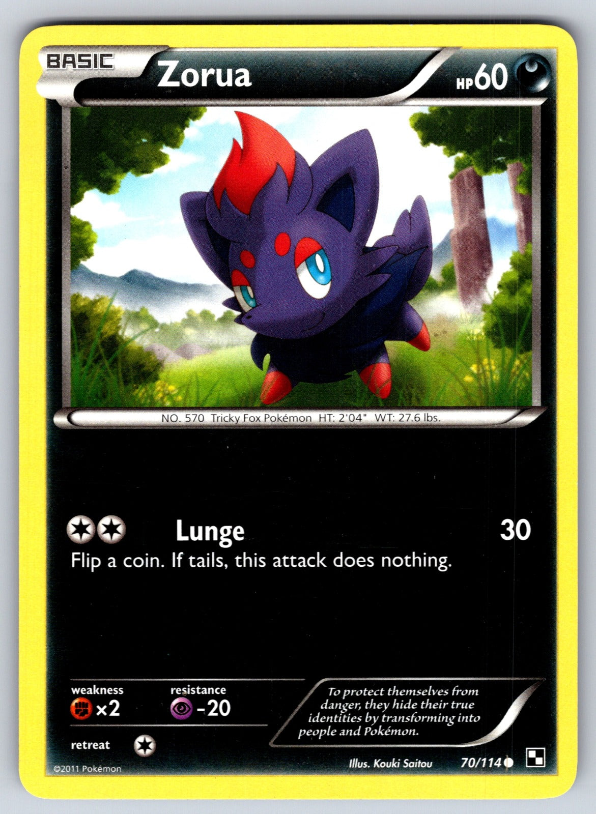 Zorua Common Black and White 70/114 LP 2011