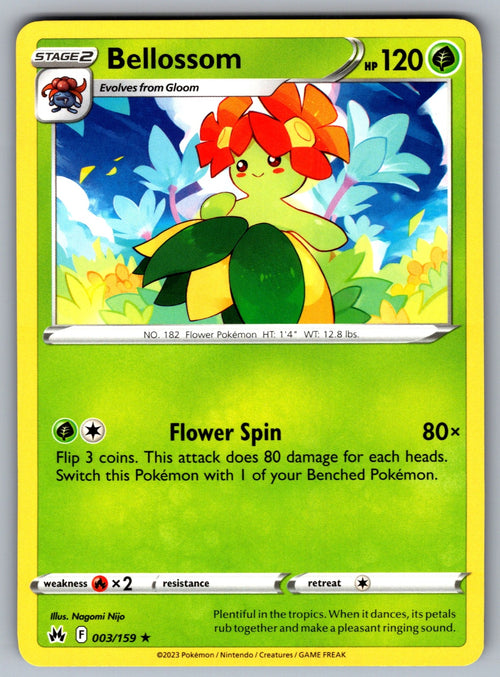 Bellossom Rare SWSH: Crown Zenith 003/159 NM 2023