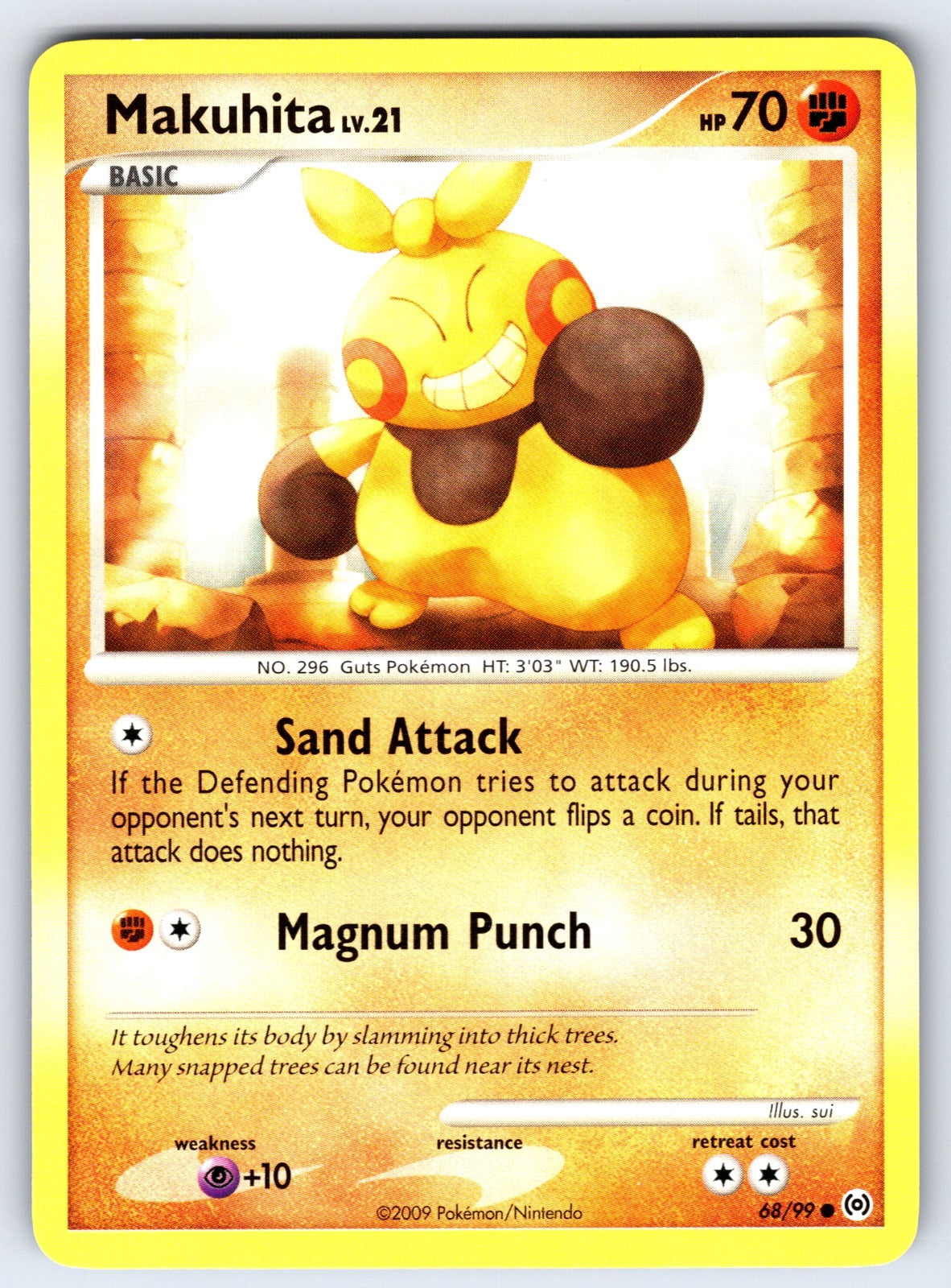 Makuhita Common Arceus 68/99 LP 2009
