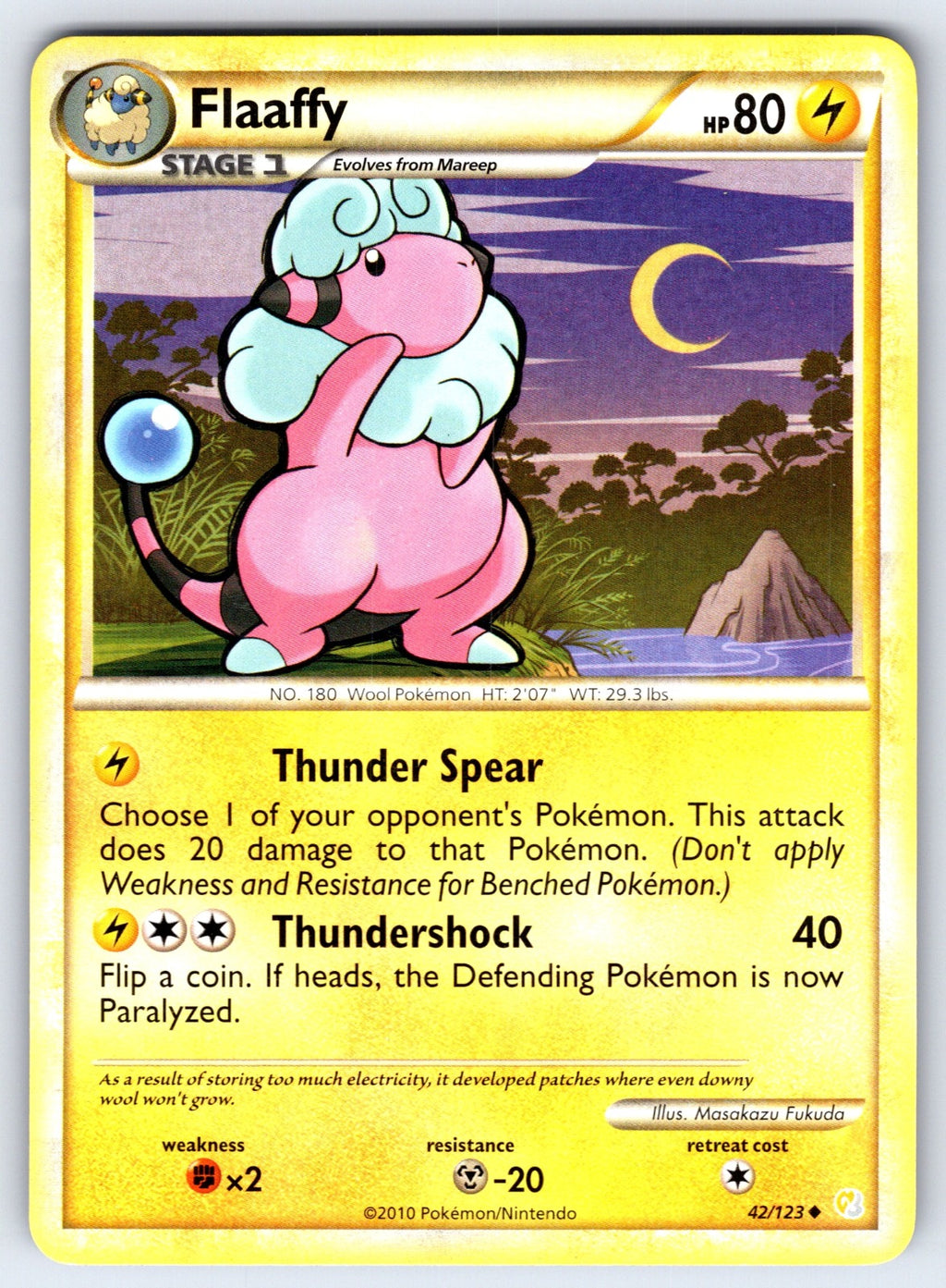 Flaaffy Uncommon HeartGold SoulSilver 42/123 LP 2010