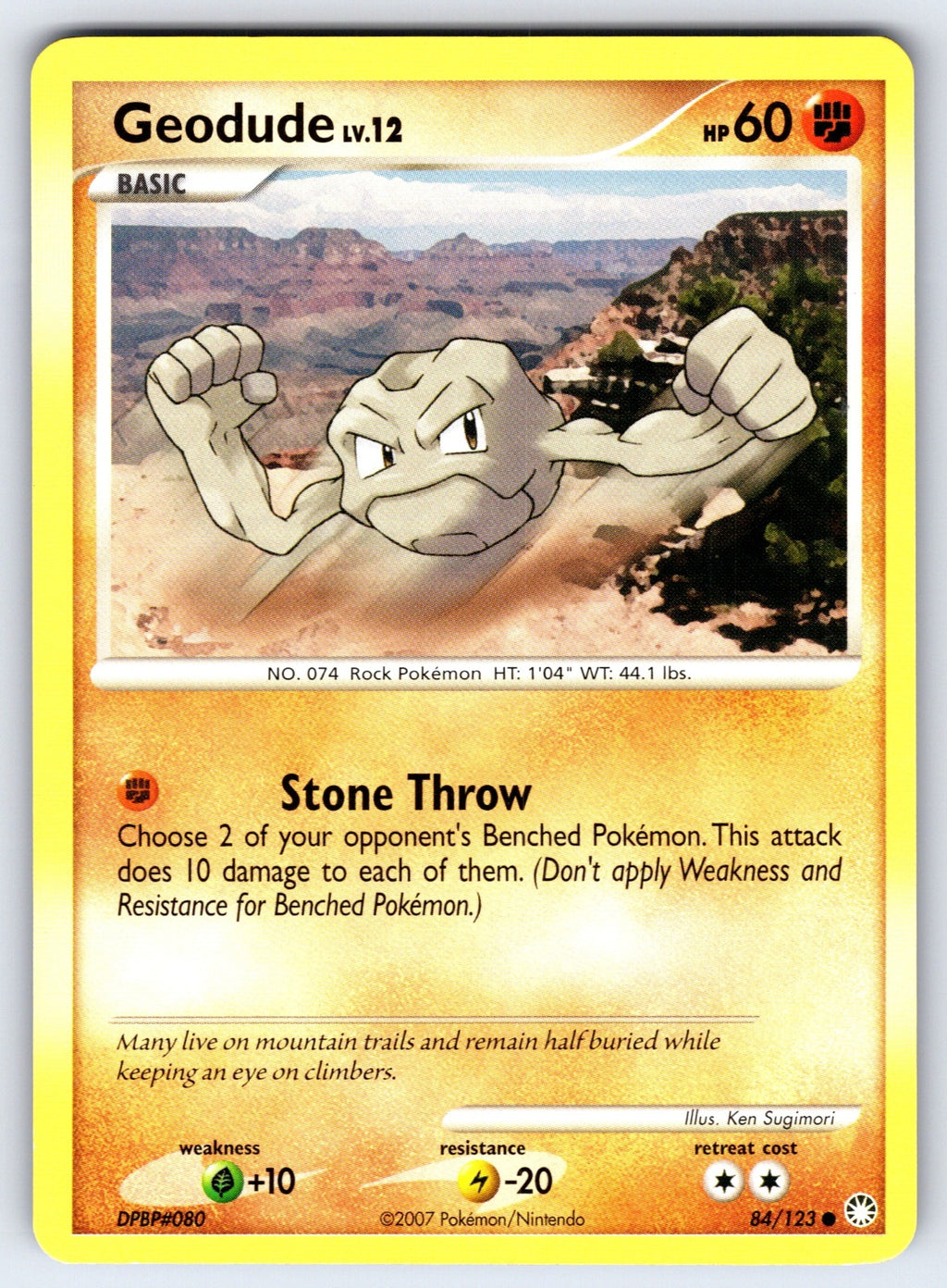 Geodude Common Mysterious Treasures 84/123 LP 2007