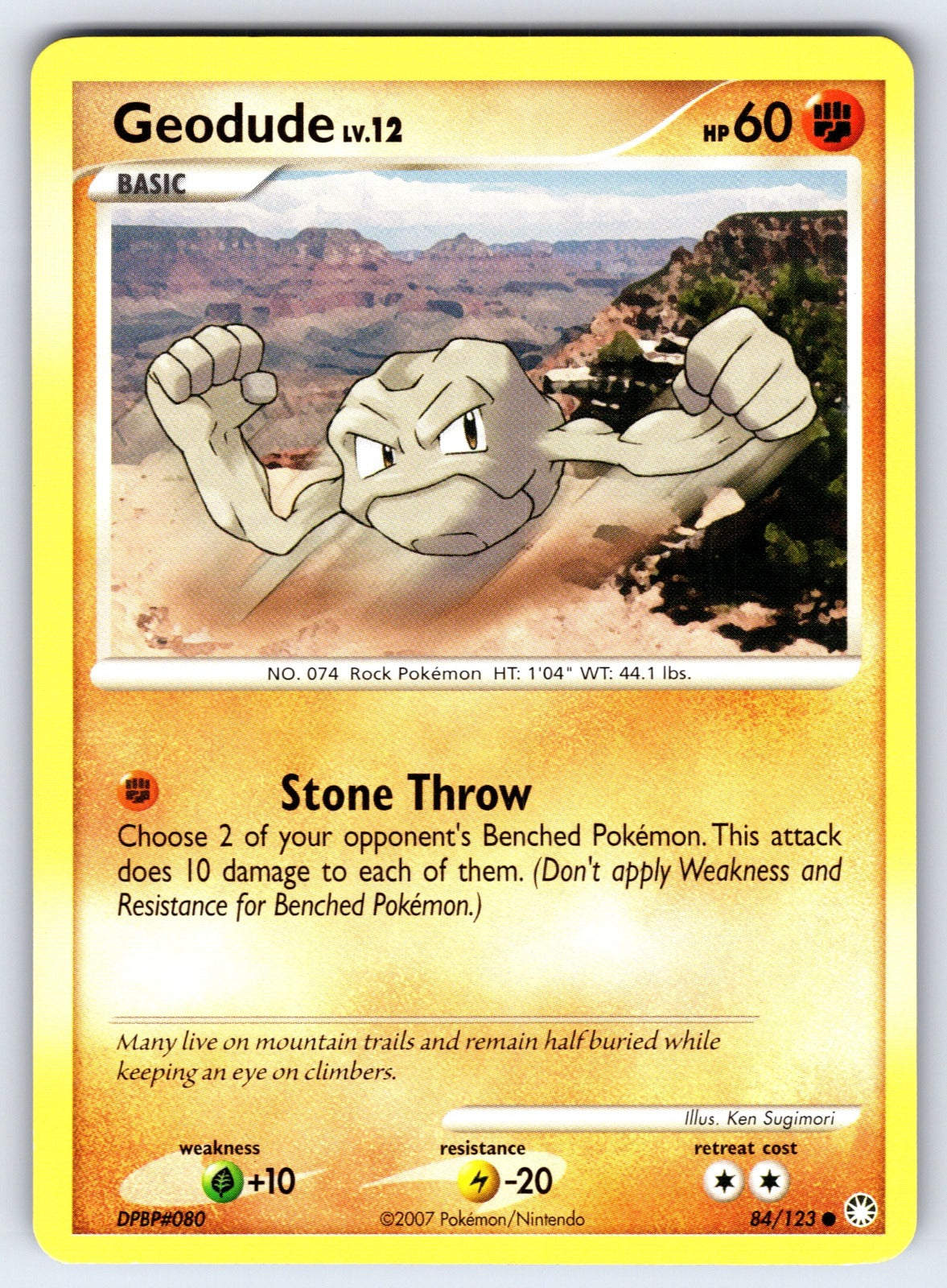 Geodude Common Mysterious Treasures 84/123 LP 2007