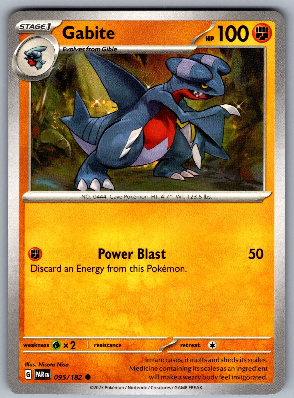 Gabite Common SV04: Paradox Rift 095/182 NM 2023