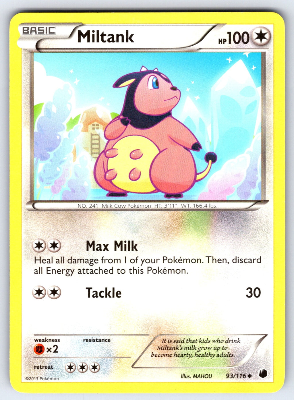 Miltank Uncommon Plasma Freeze 93/116 LP 2013