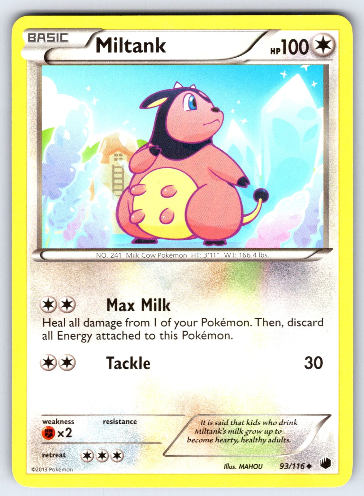 Miltank Uncommon Plasma Freeze 93/116 LP 2013