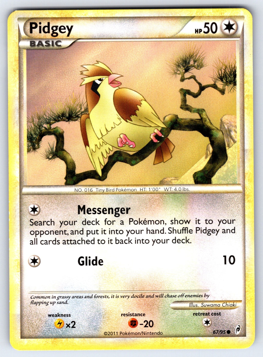 Pidgey Common Call of Legends 67/95 LP 2011