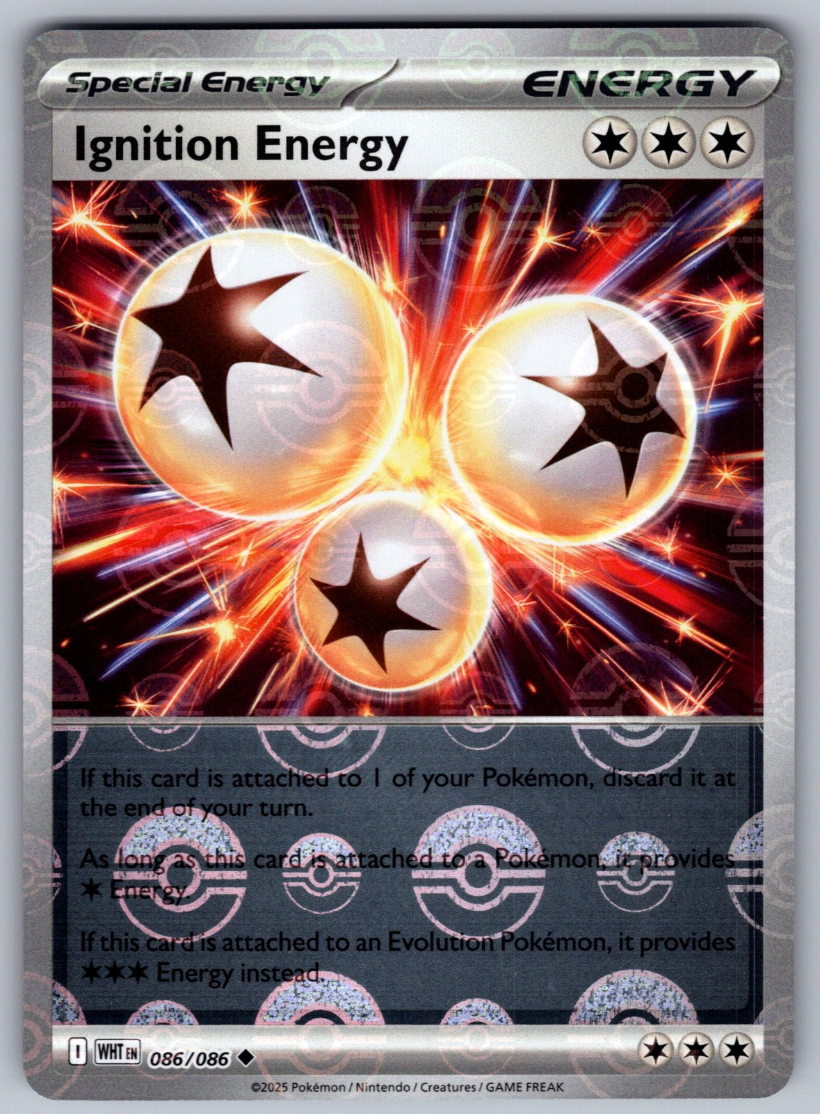 Prism Energy (Poke Ball Pattern) Holo Uncommon SV: Black Bolt 086/086 NM 2025