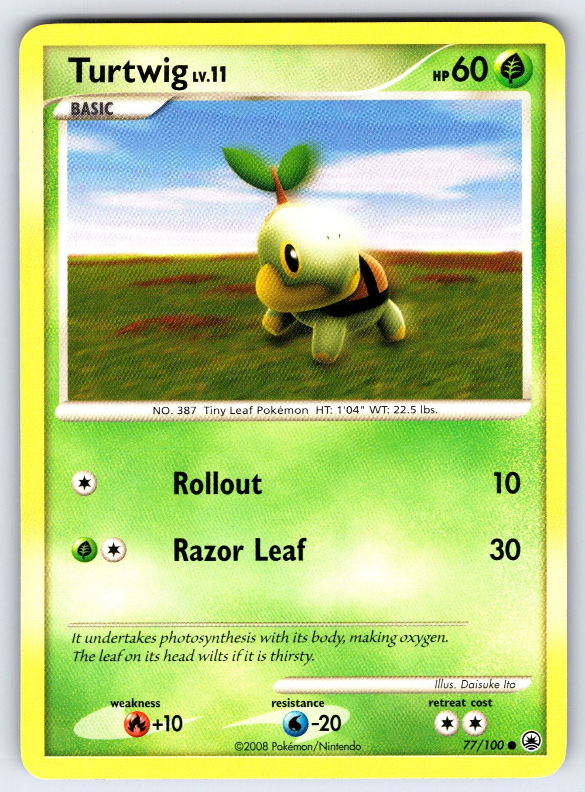 Turtwig (77) Common Majestic Dawn 77/100 LP 2008