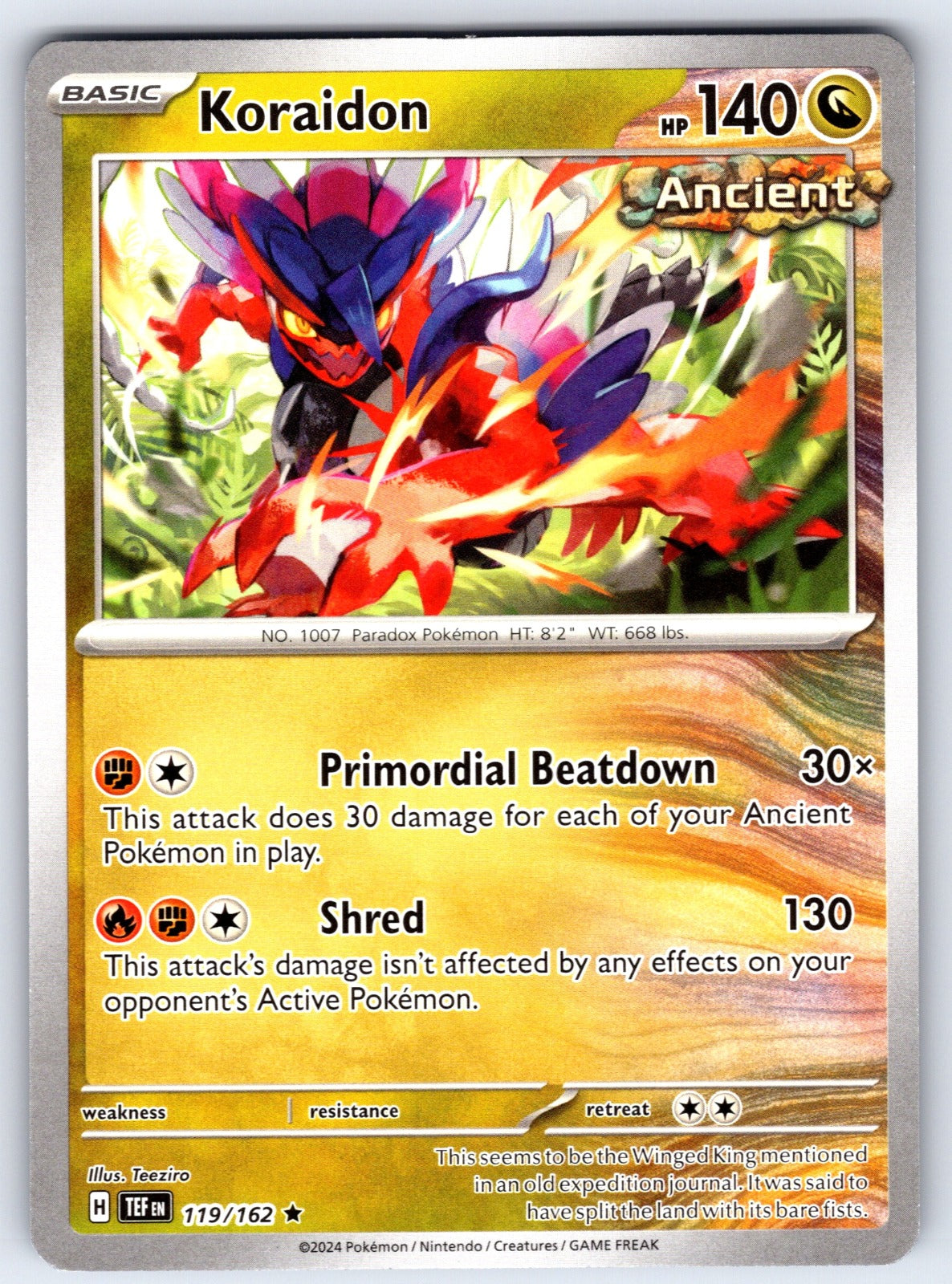 Koraidon Rare Deck Exclusives 119/162 LP 2016