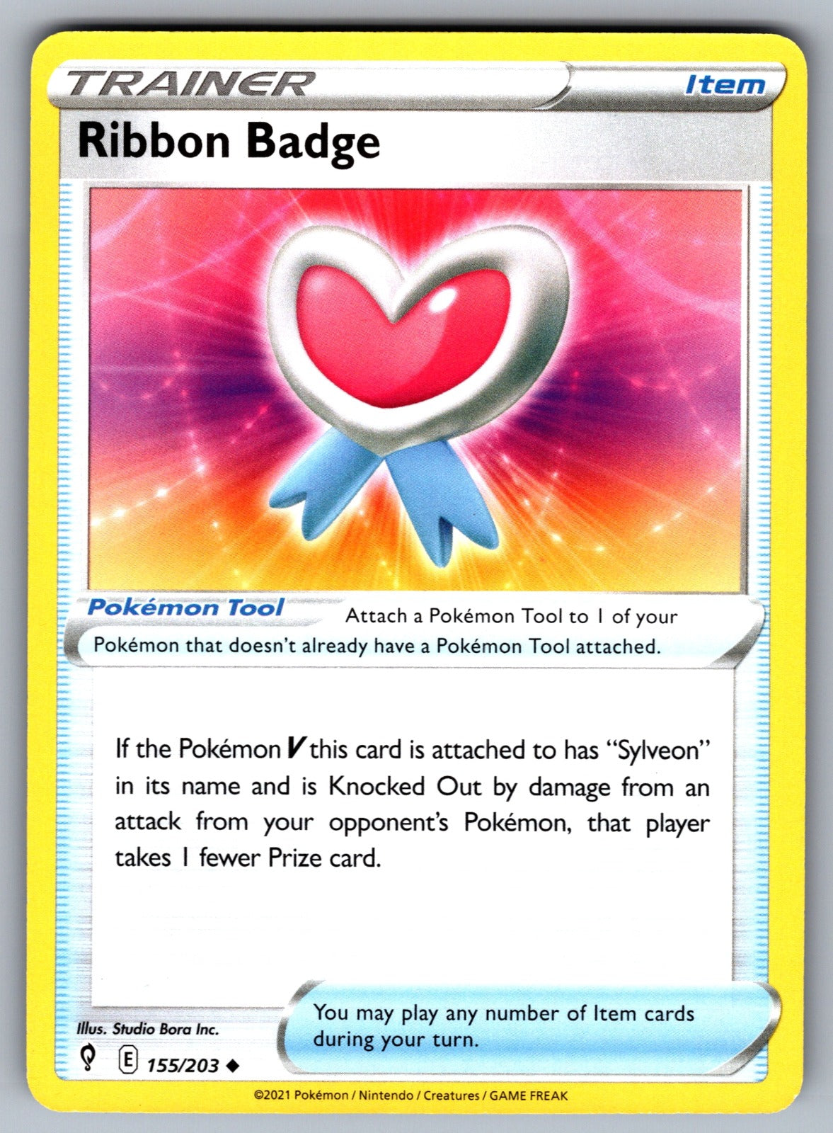Ribbon Badge Uncommon SWSH07: Evolving Skies 155/203 NM 2021