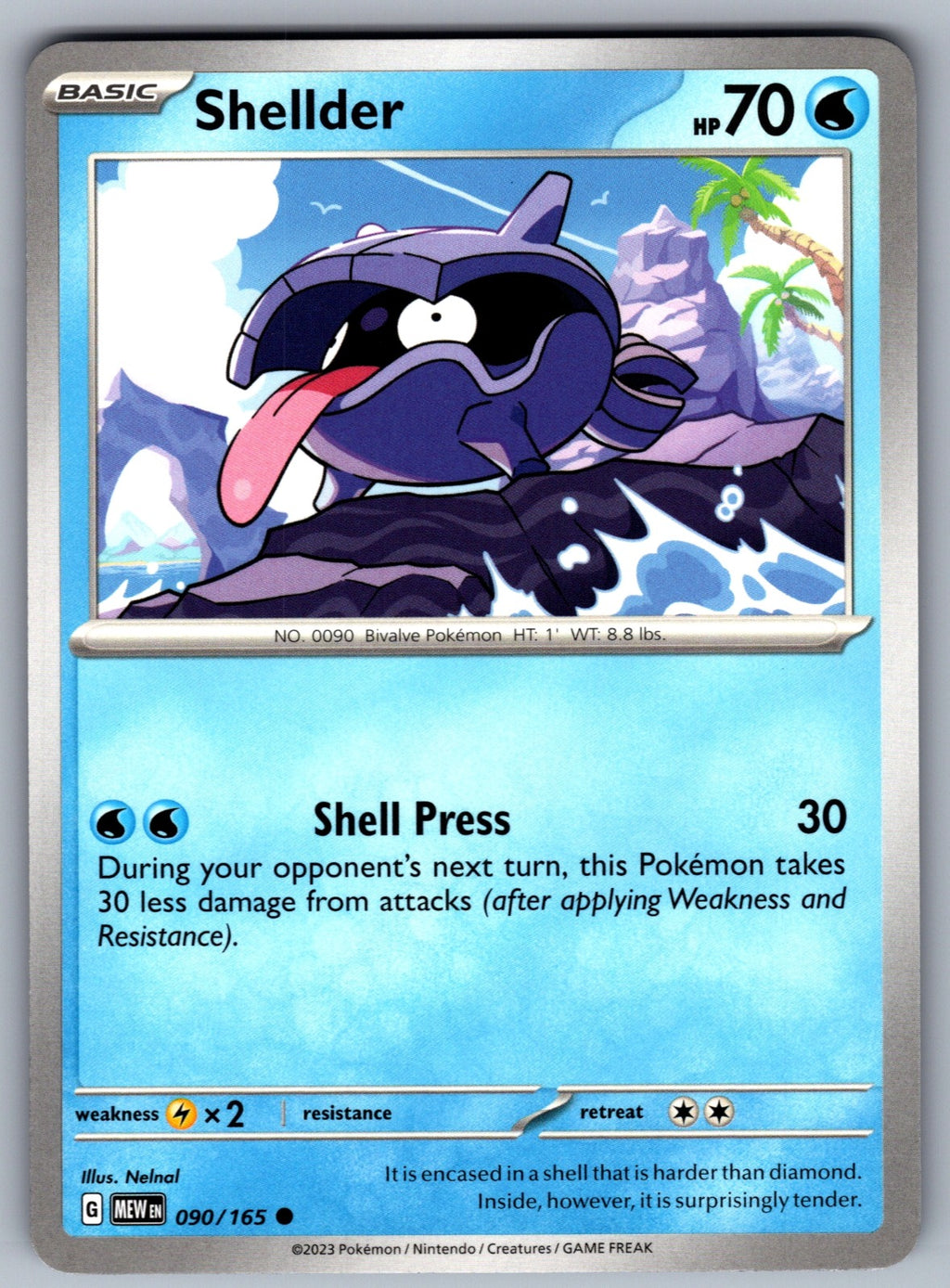 Shellder Common SV: Scarlet & Violet 151 090/165 NM 2023