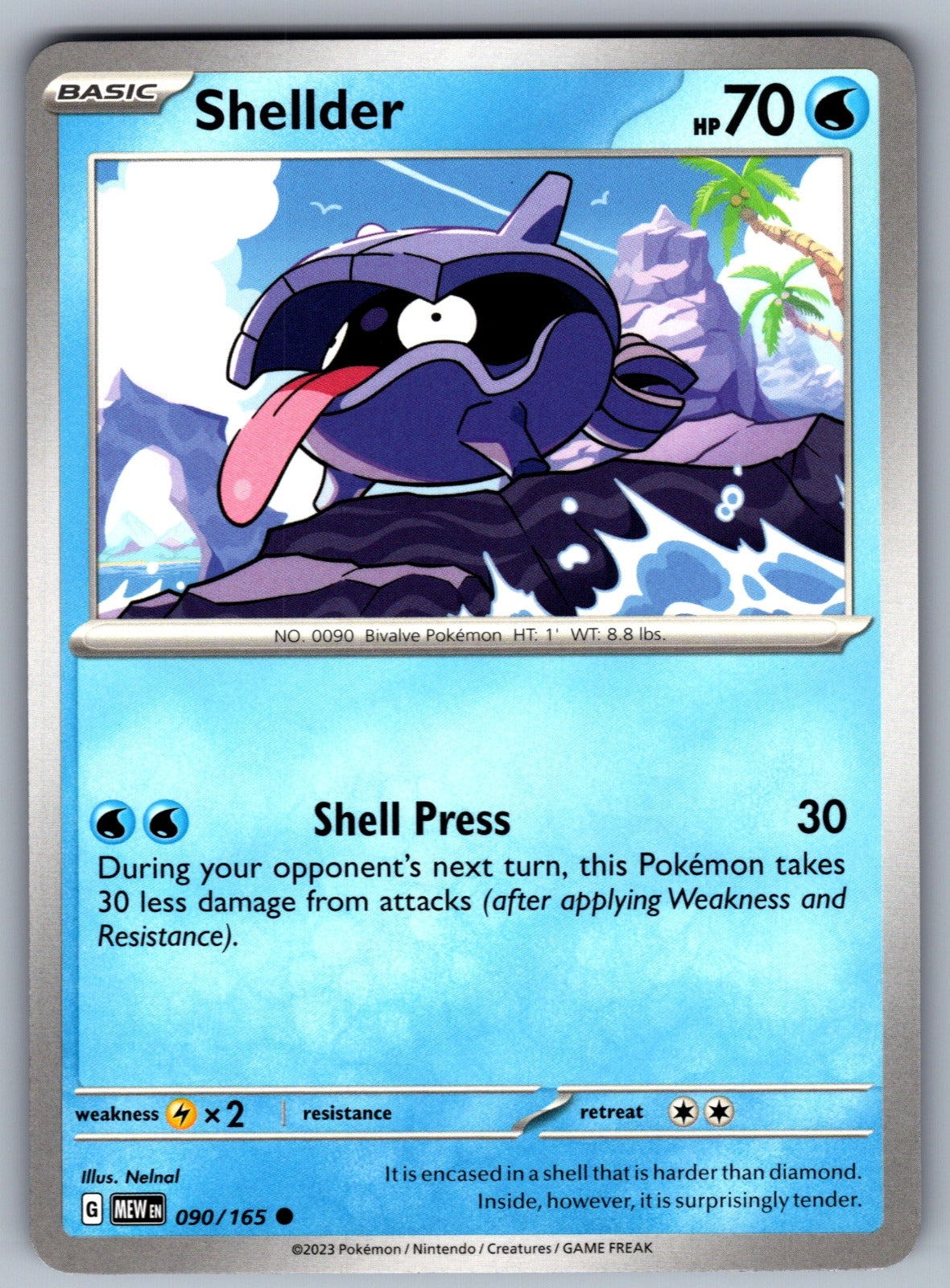 Shellder Common SV: Scarlet & Violet 151 090/165 NM 2023