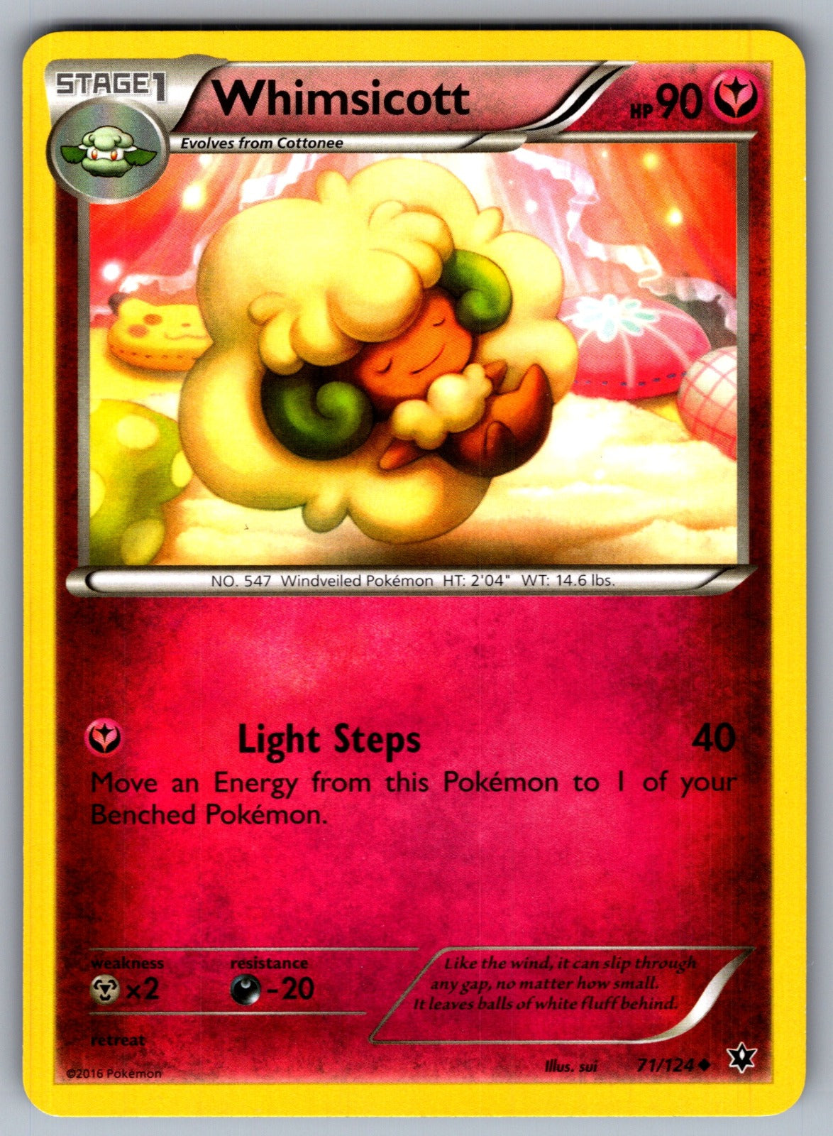Whimsicott Uncommon XY - Fates Collide 71/124 LP 2016