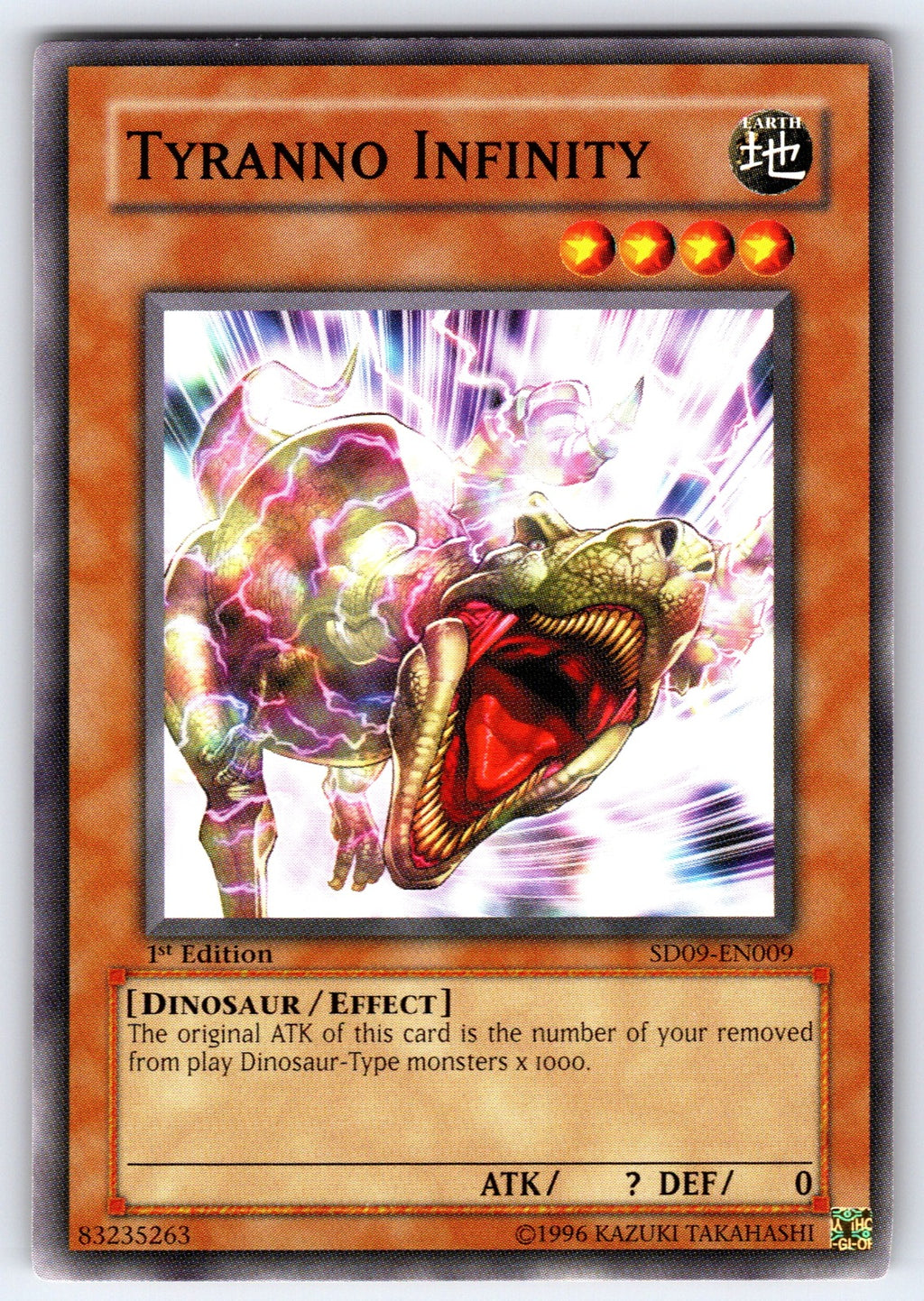 Tyranno Infinity 1st Edition Common Speed Duel GX: Midterm Destruction SGX4-ENC0