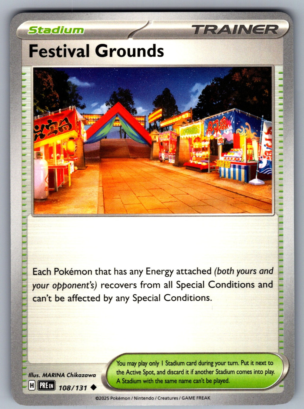 Festival Grounds Uncommon SV: Prismatic Evolutions 108/131 NM 2025