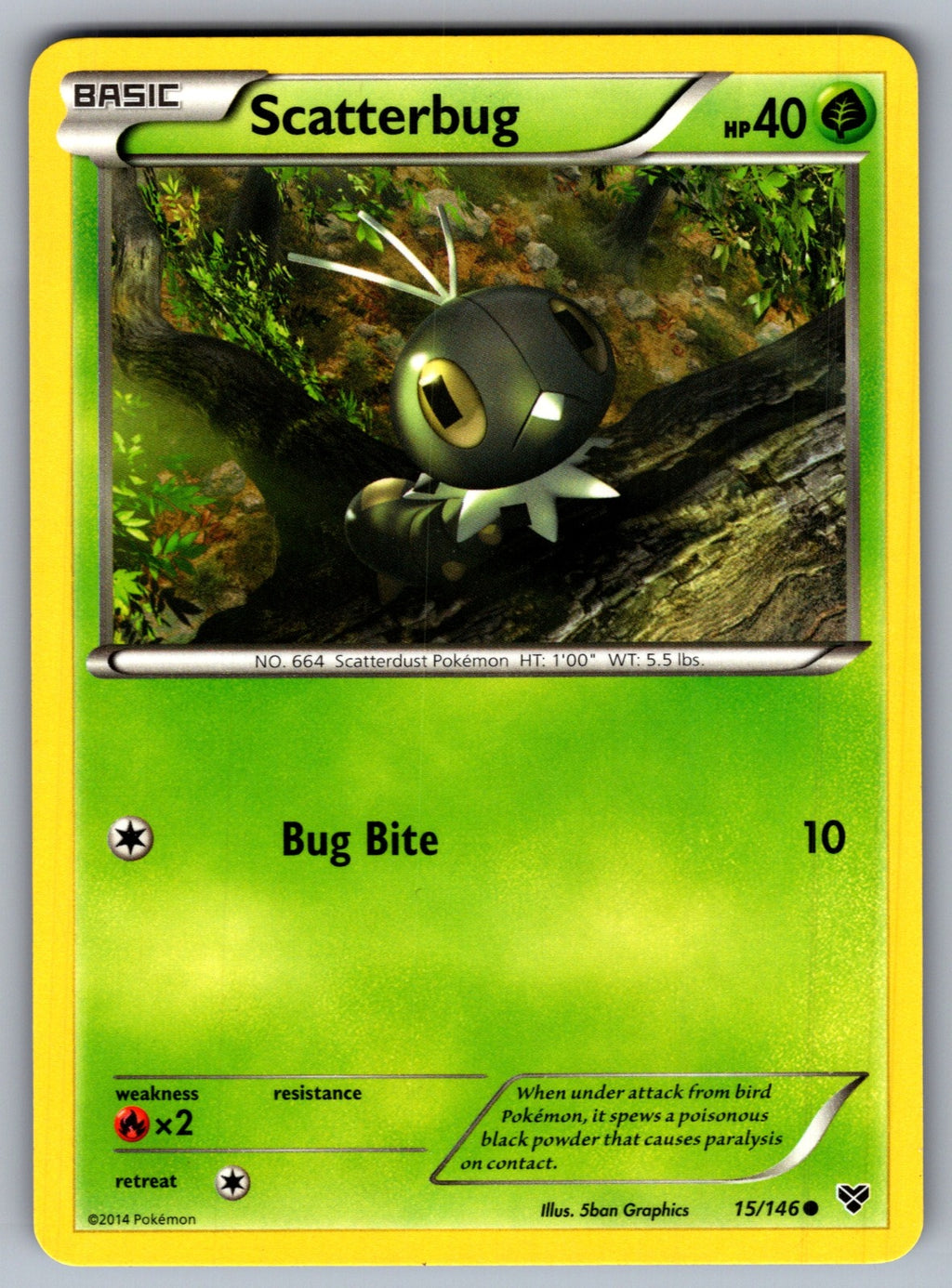 Scatterbug Common XY Base Set 15/146 LP 2014