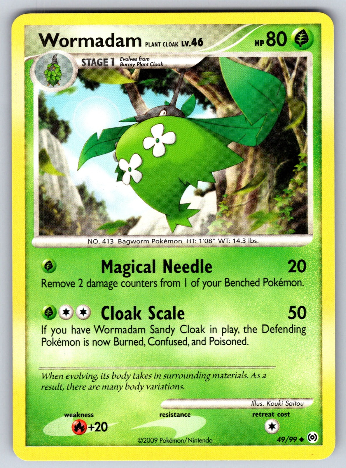 Wormadam Plant Cloak Uncommon Arceus 49/99 LP 2009