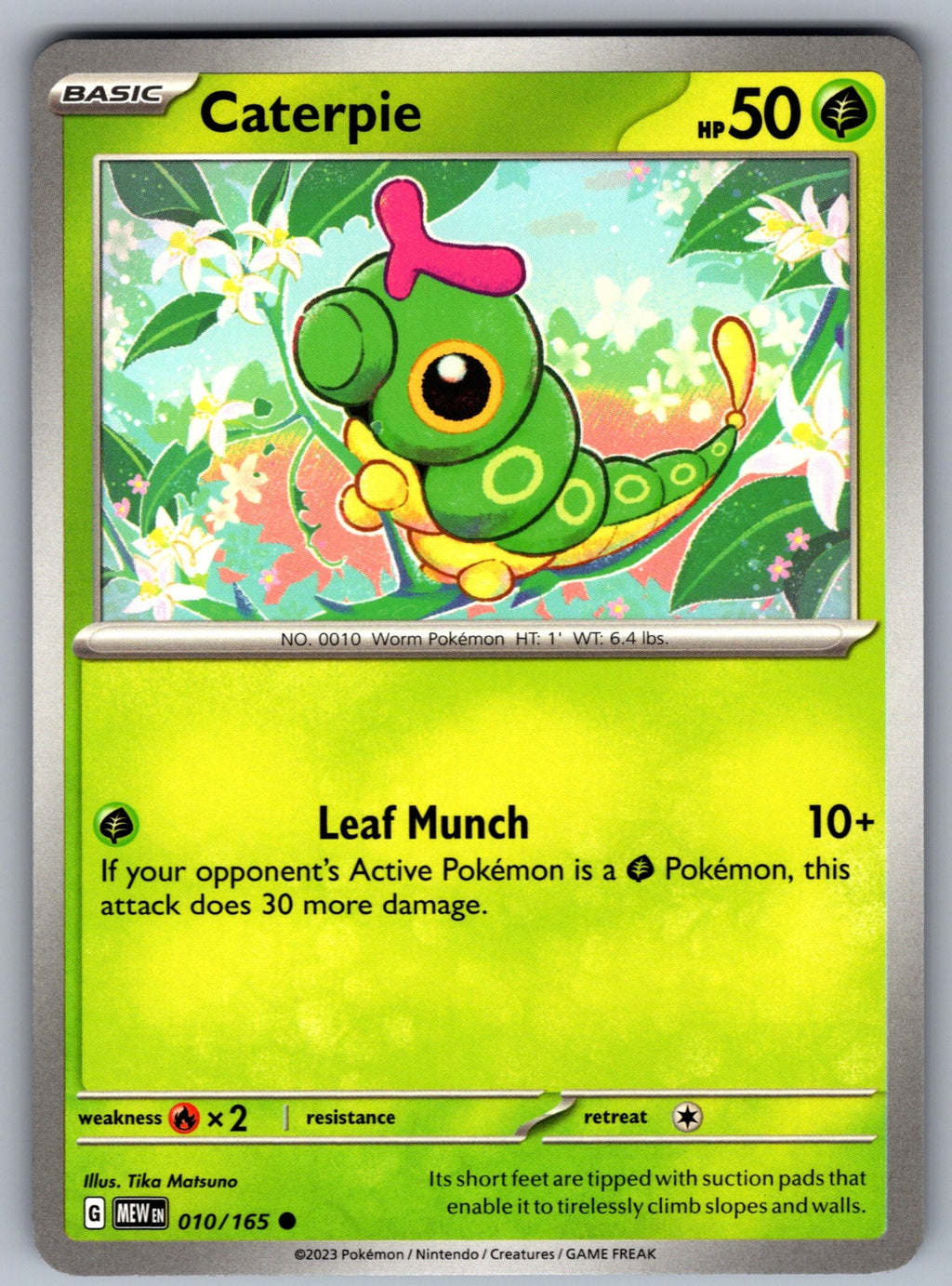 Caterpie Common SV: Scarlet & Violet 151 010/165 NM 2023